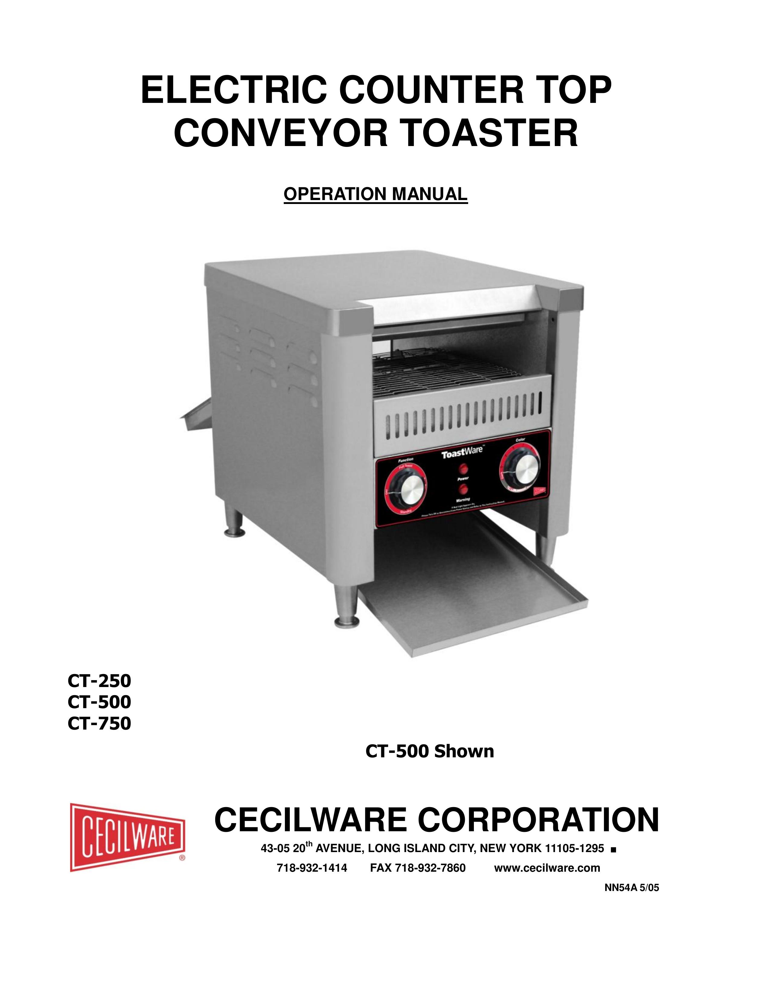 Cecilware CT-250 Toaster User Manual