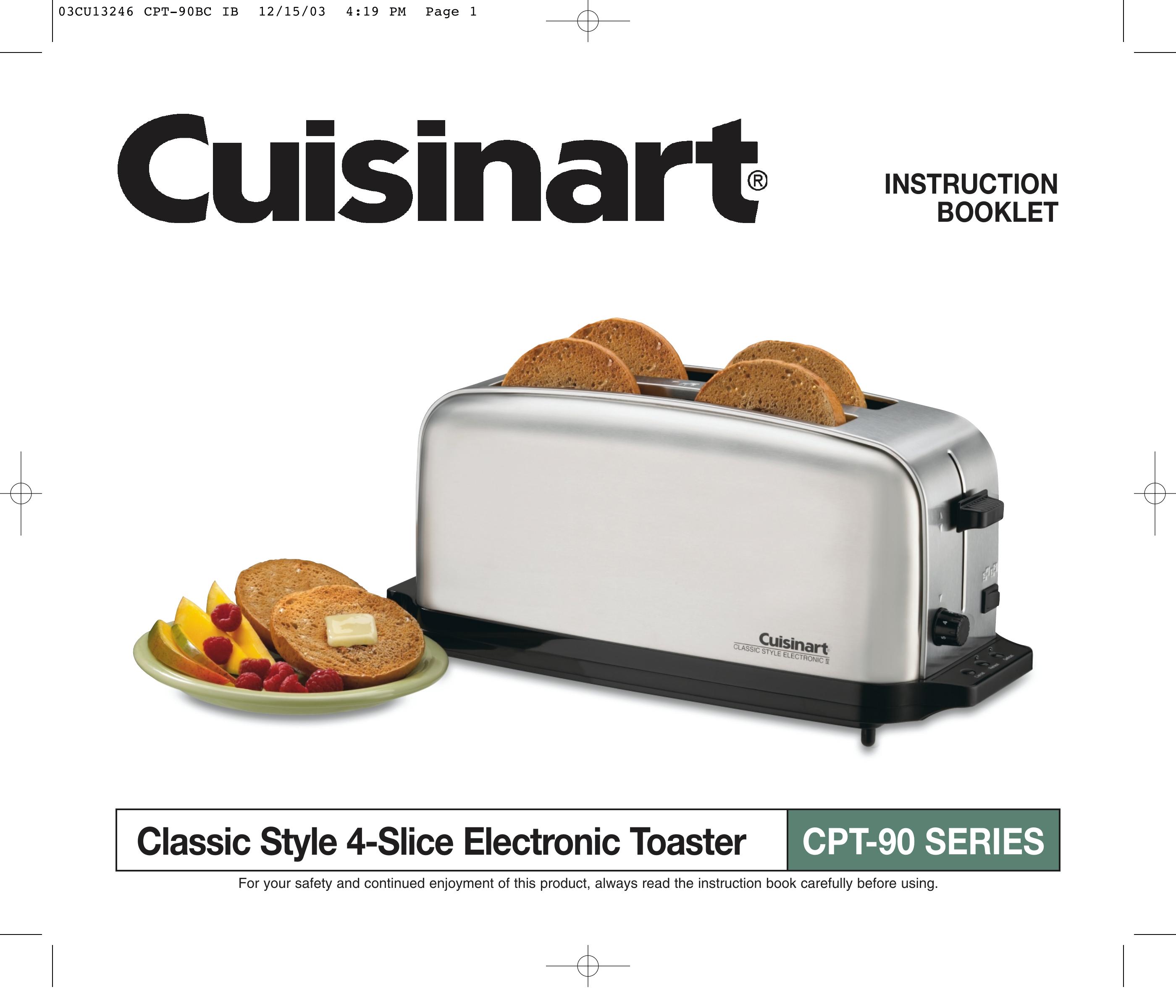 Cuisinart CPT-90 SERIES Toaster User Manual