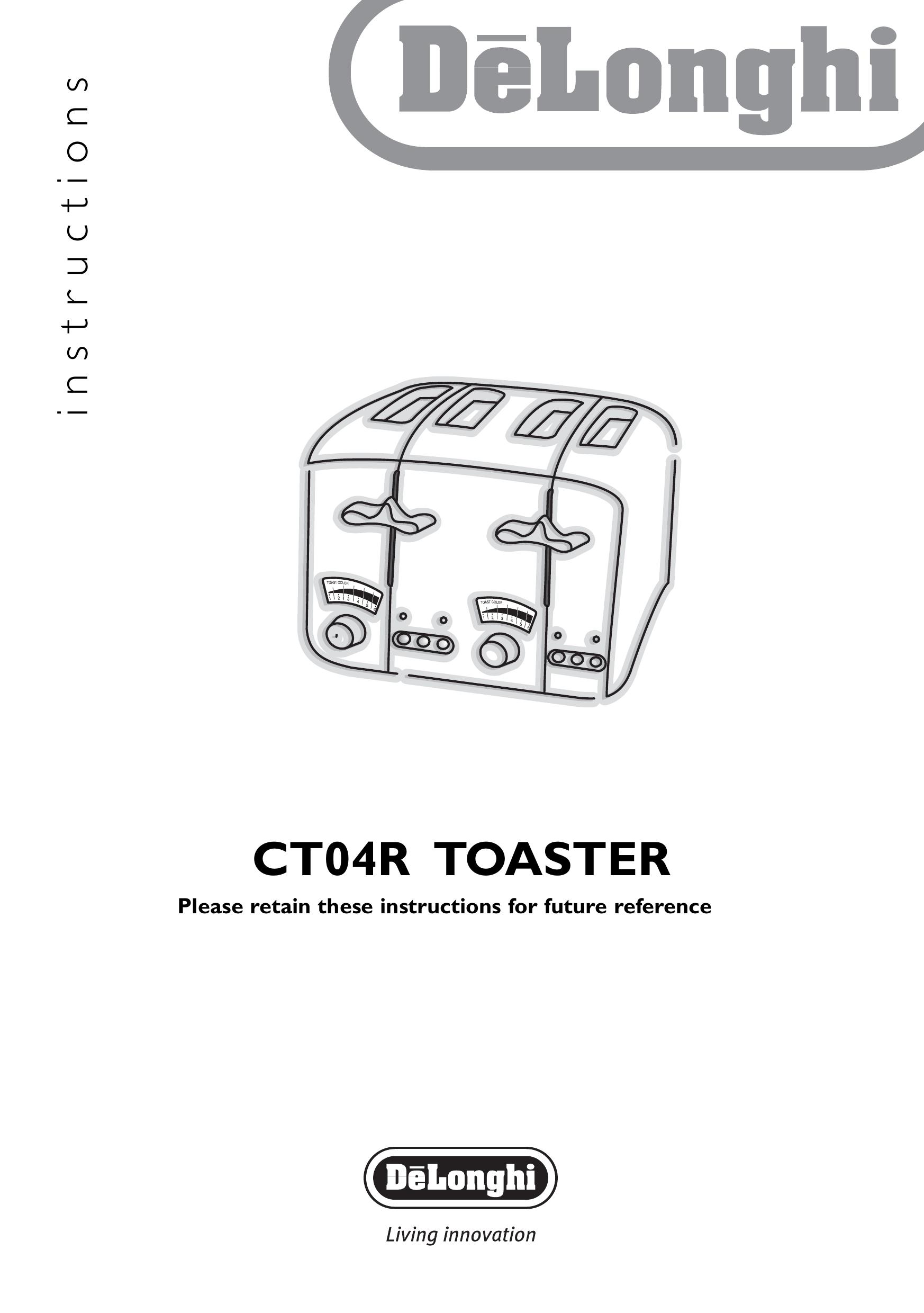 DeLonghi CT04R Toaster User Manual