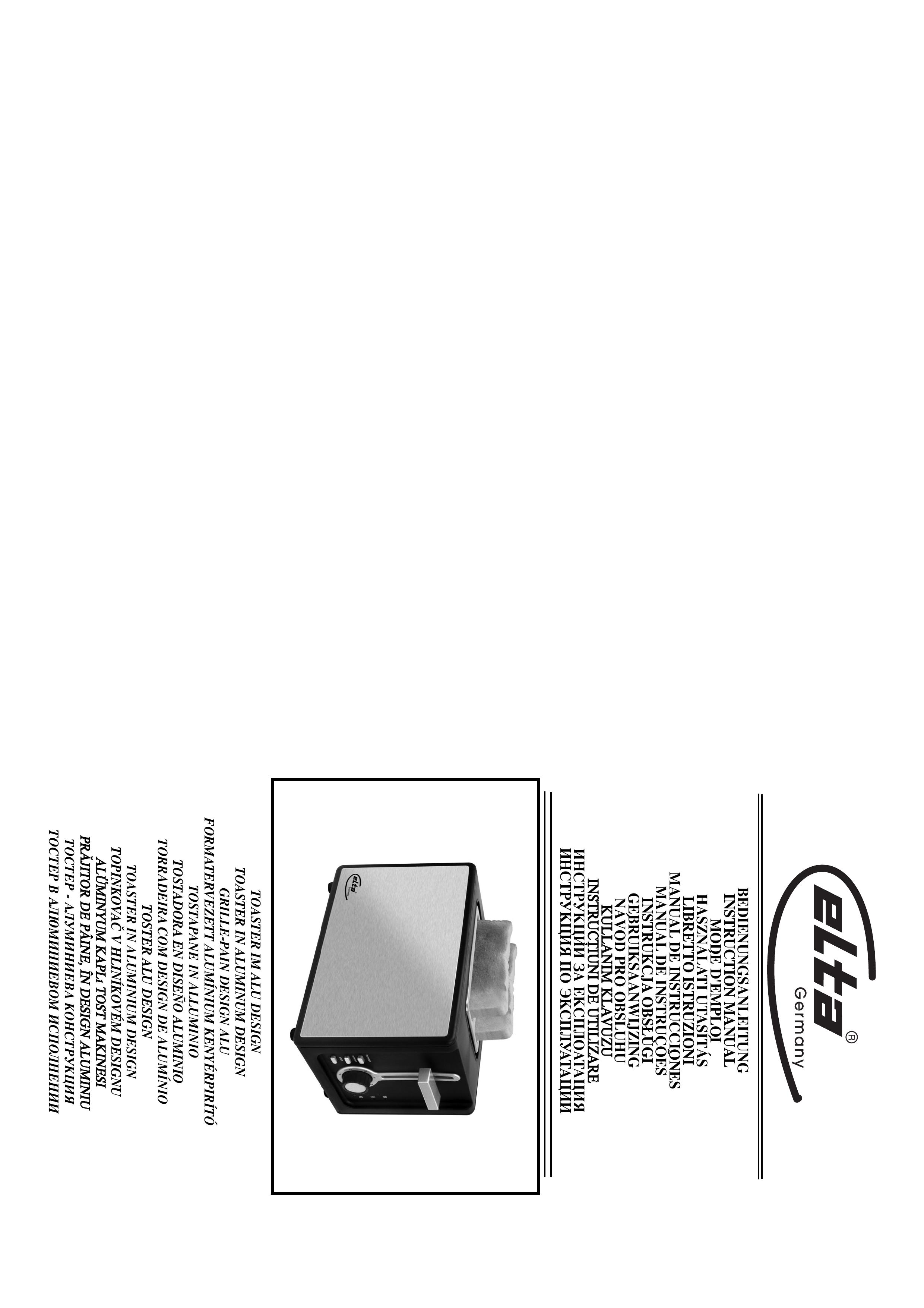 Elta T405 Toaster User Manual