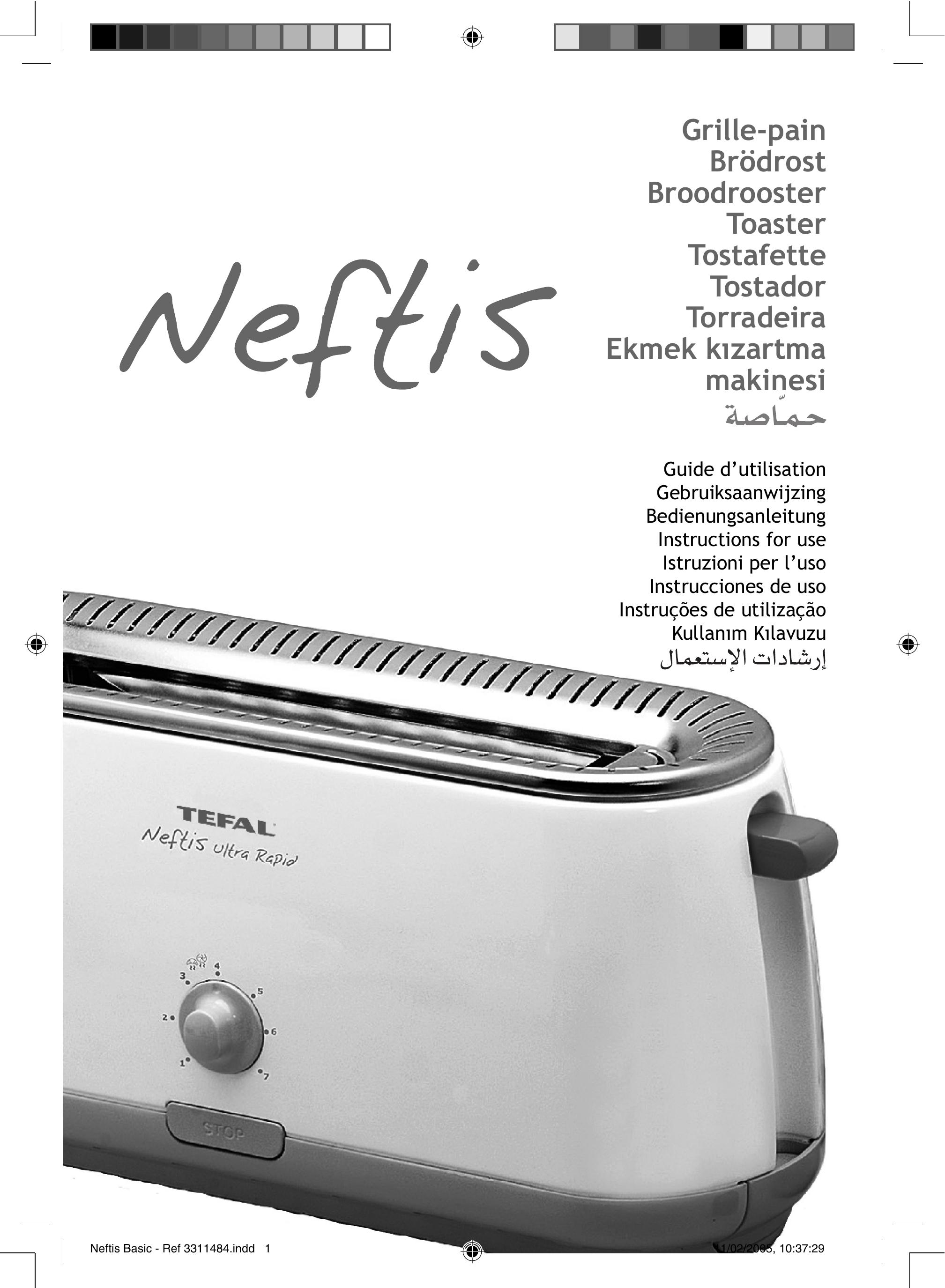 Groupe SEB USA - T-FAL Neftis Toaster User Manual