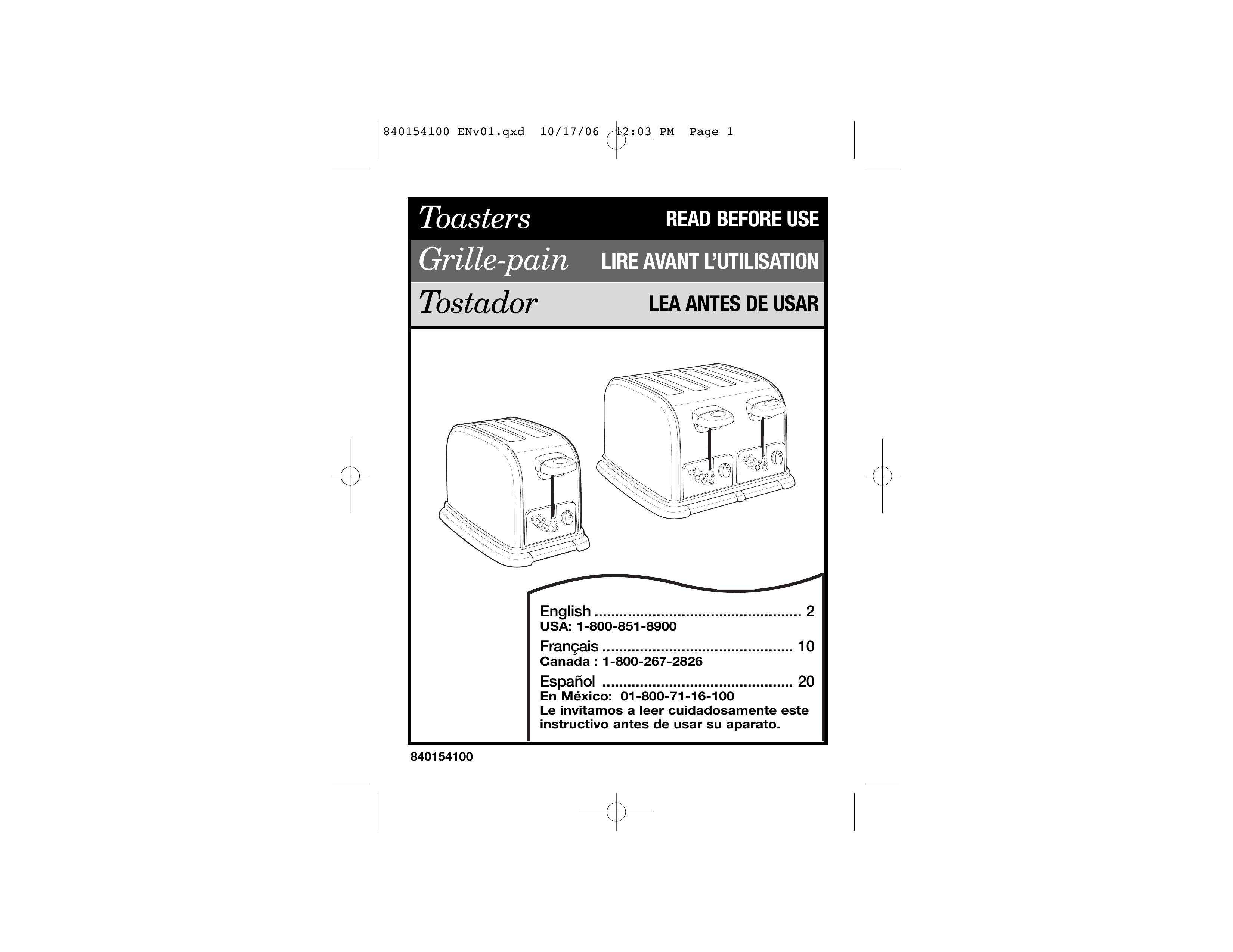 Hamilton Beach 22560 Toaster User Manual
