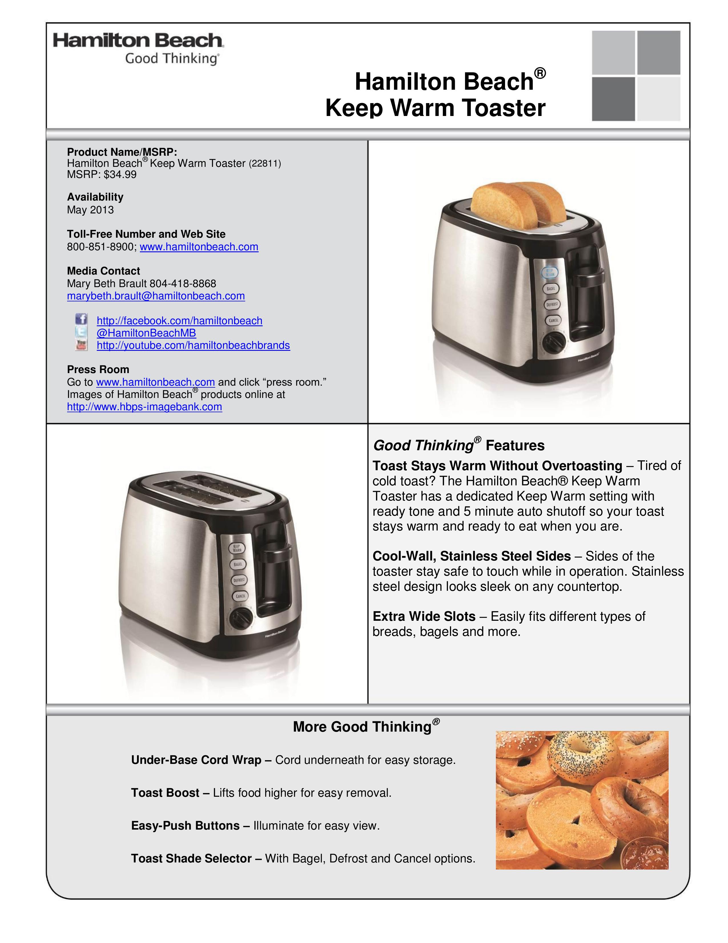 Hamilton Beach 22811 Toaster User Manual