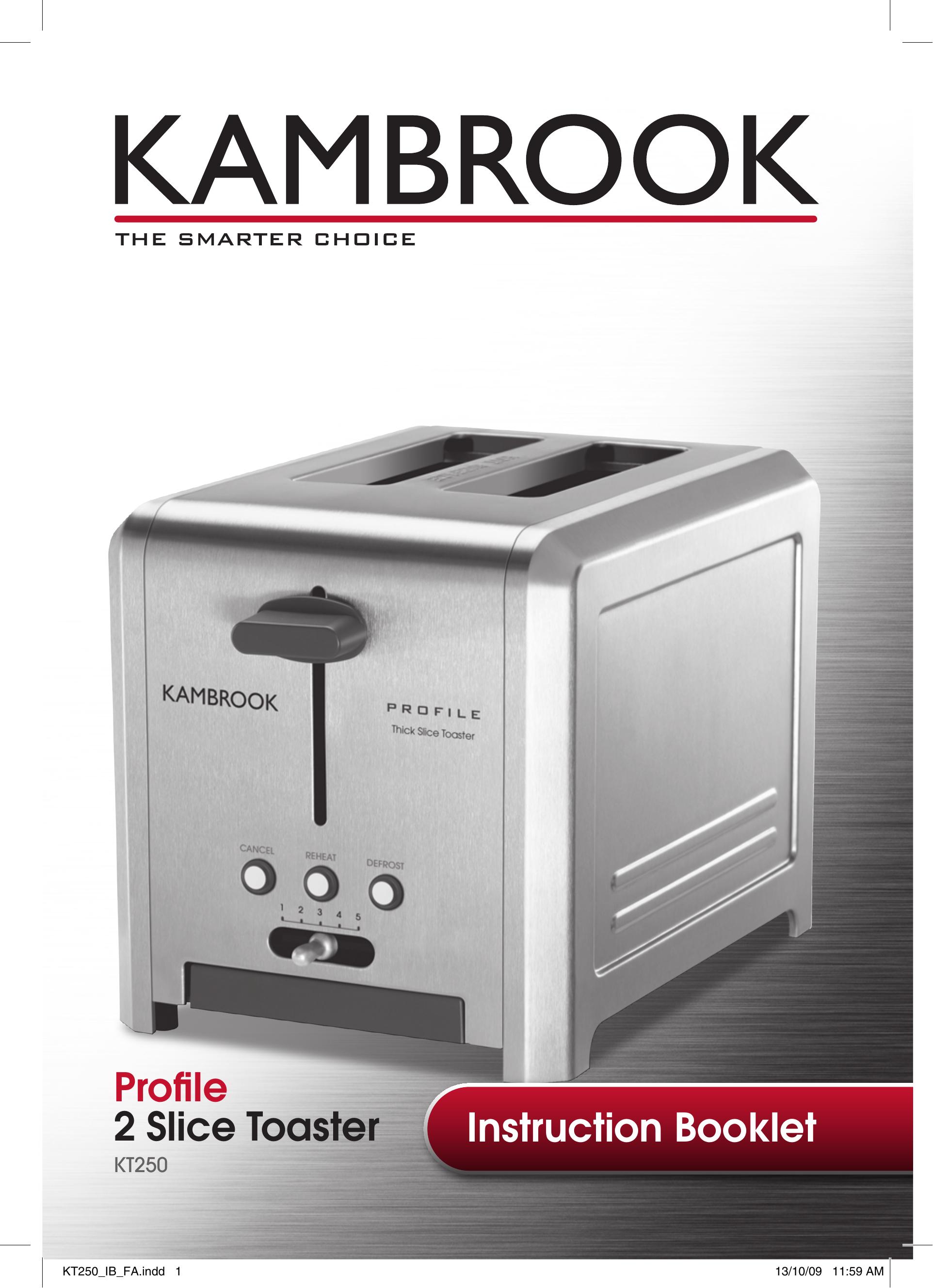 Kambrook KT250 Toaster User Manual