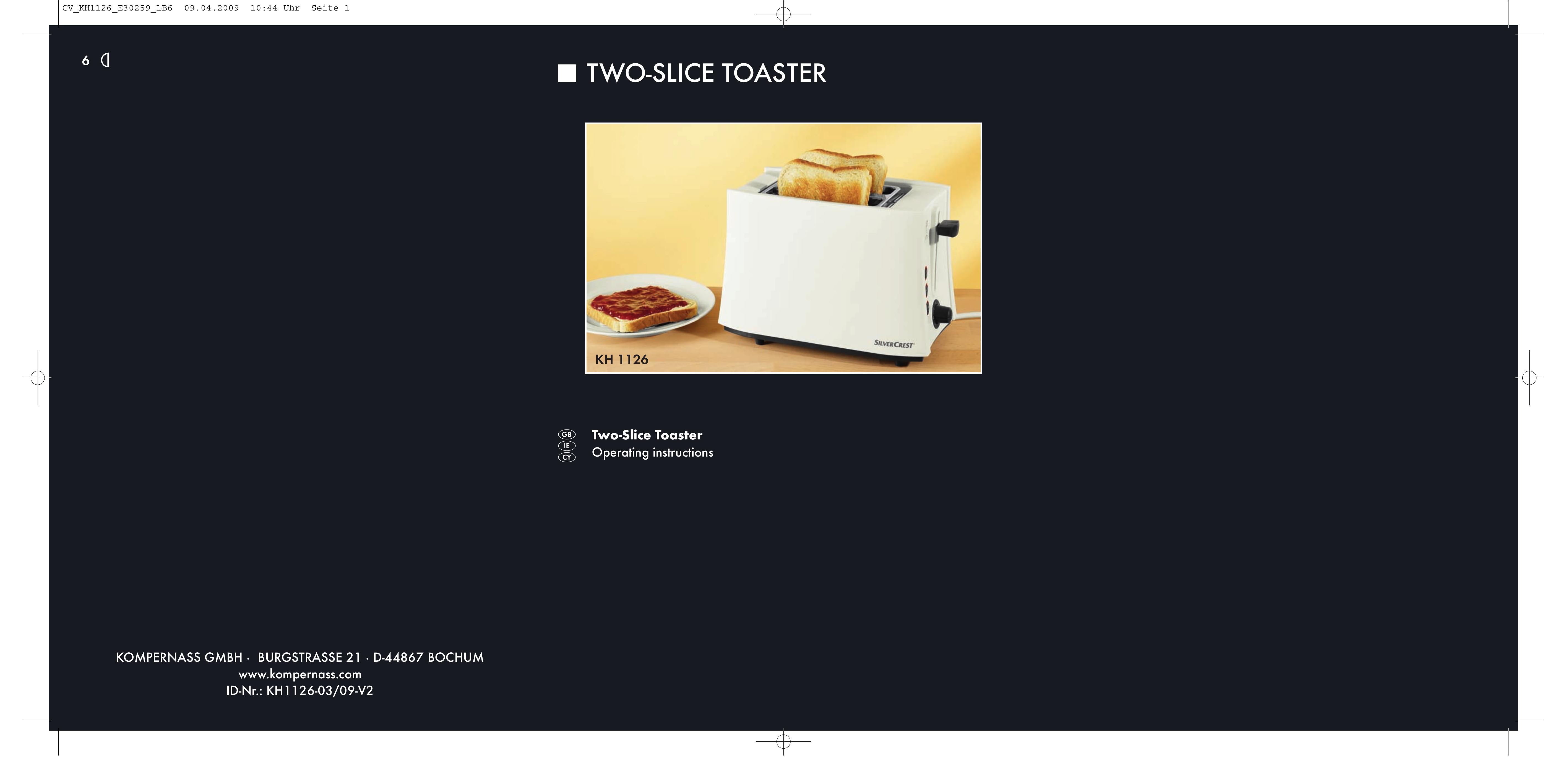 Kompernass KH 1126 Toaster User Manual