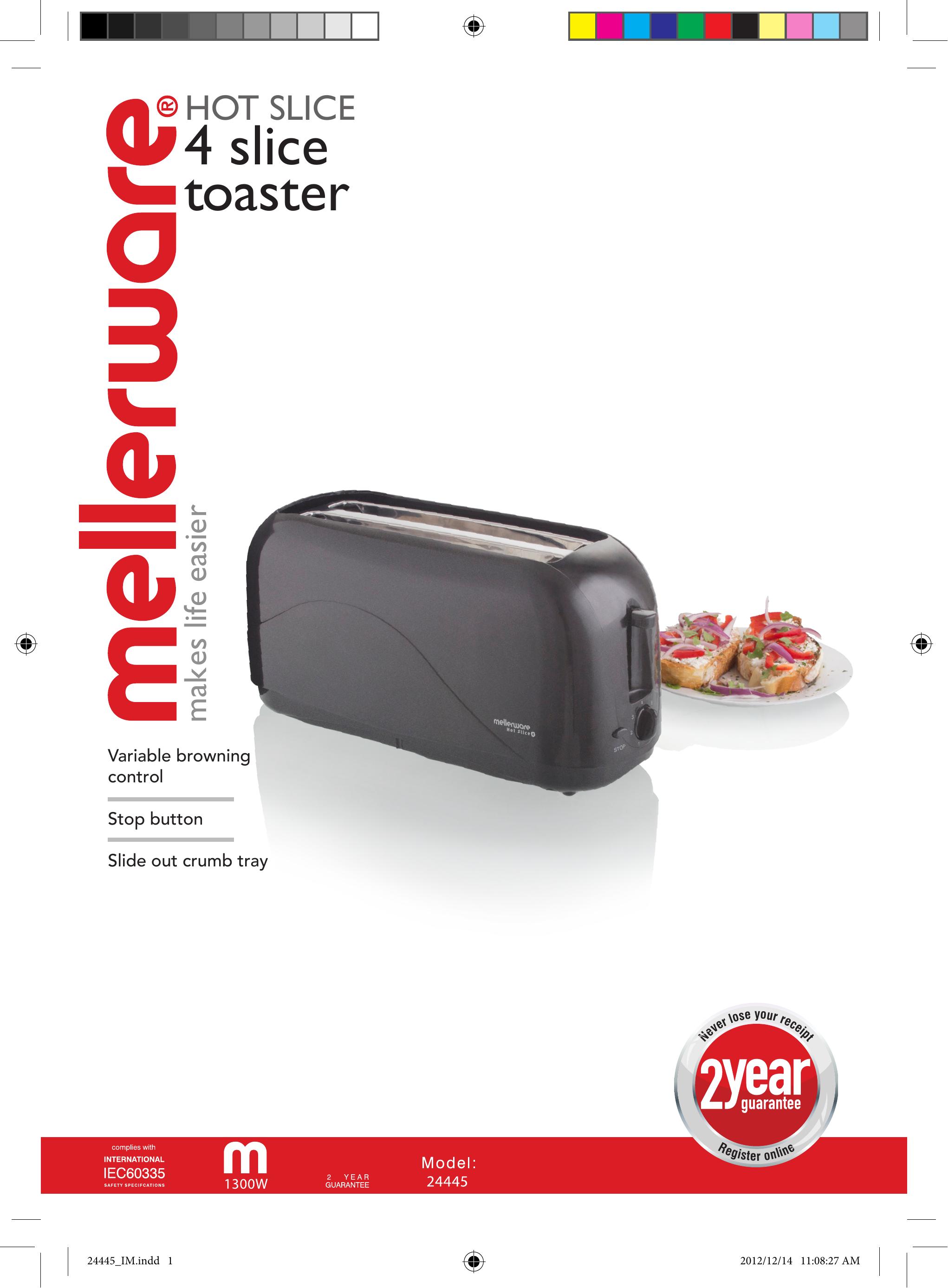 Mellerware 24445 Toaster User Manual