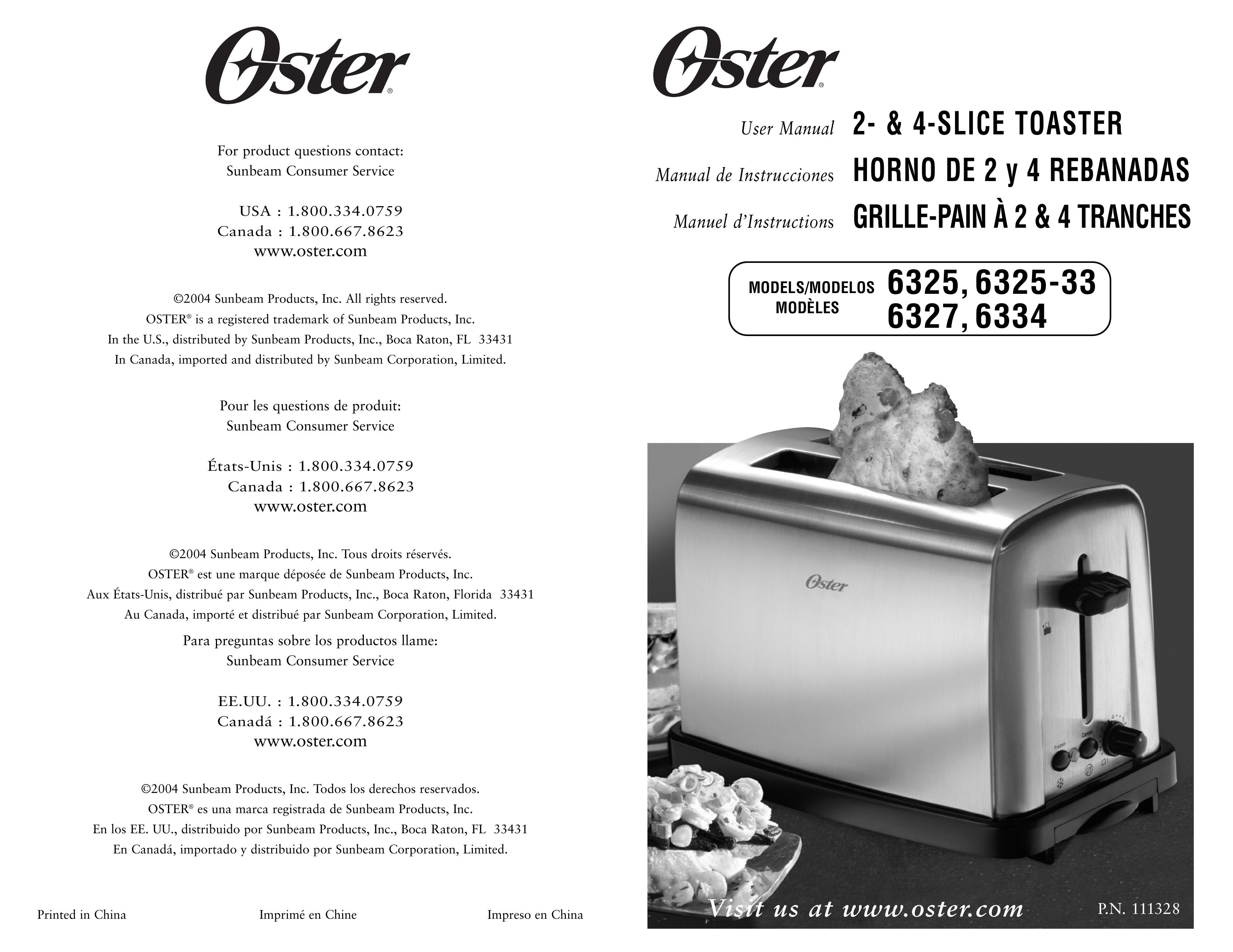 Oster 6325 Toaster User Manual