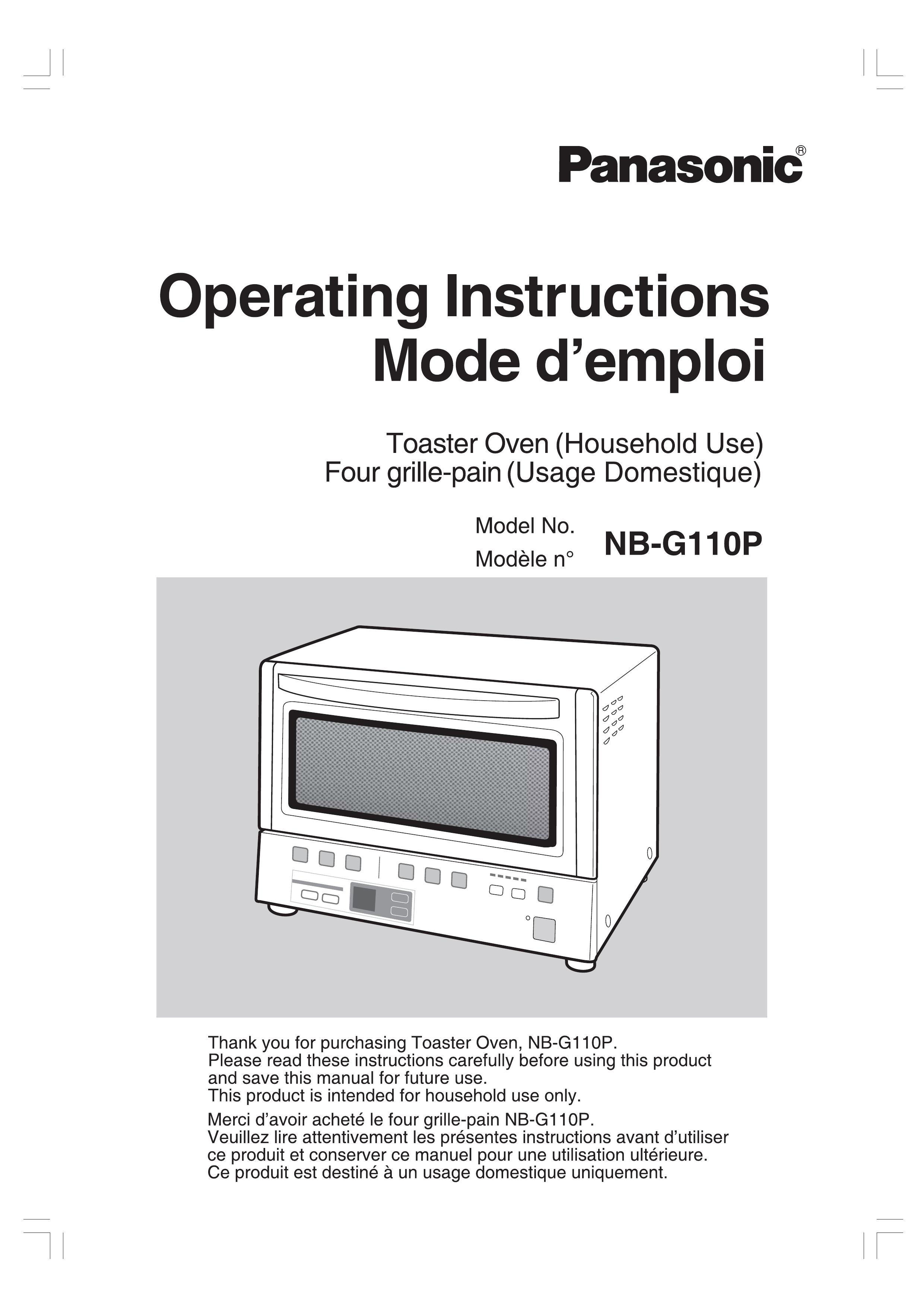 Panasonic NB-G110P Toaster User Manual
