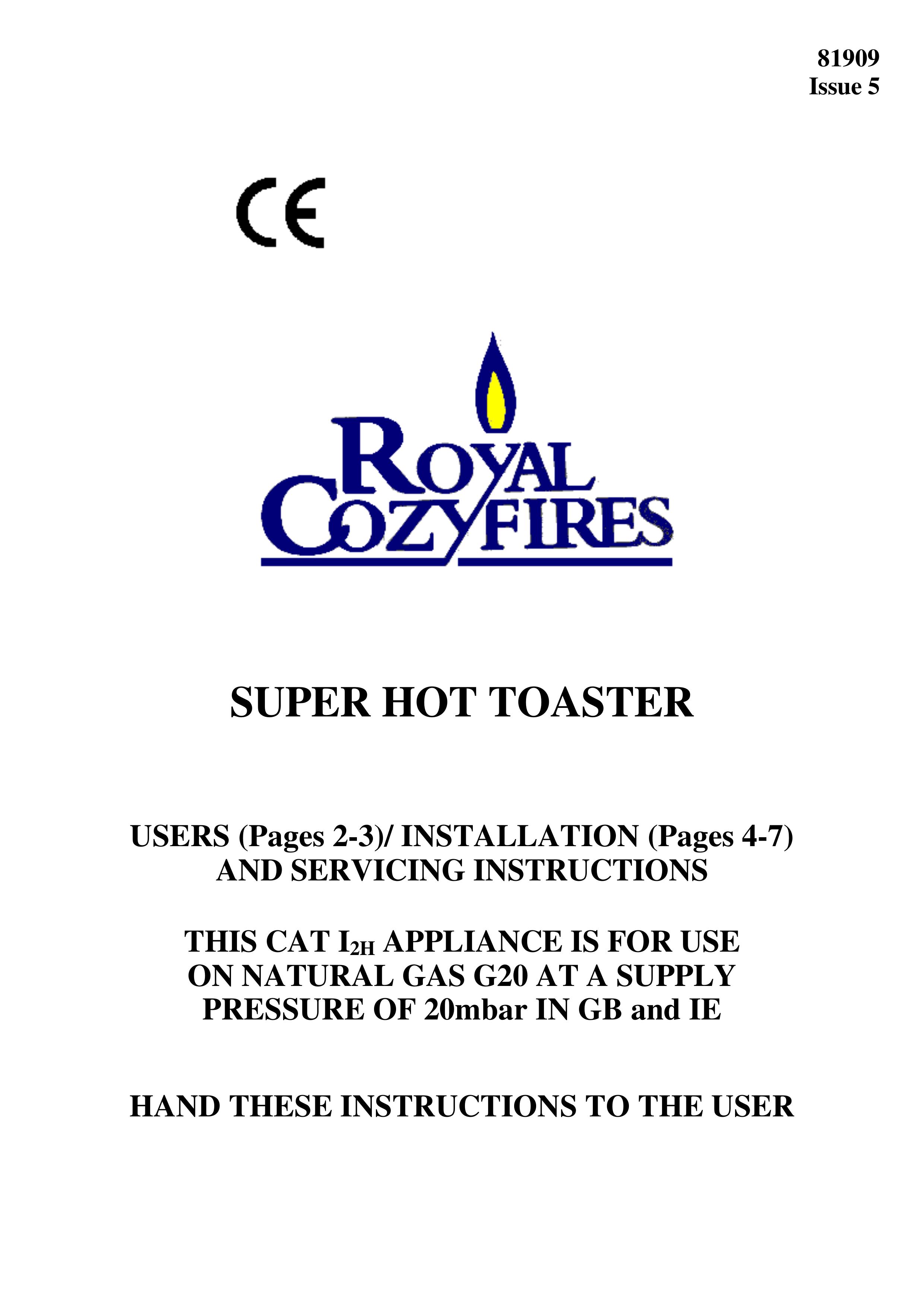 Royal Consumer Information Products Super Hot Toater Toaster User Manual
