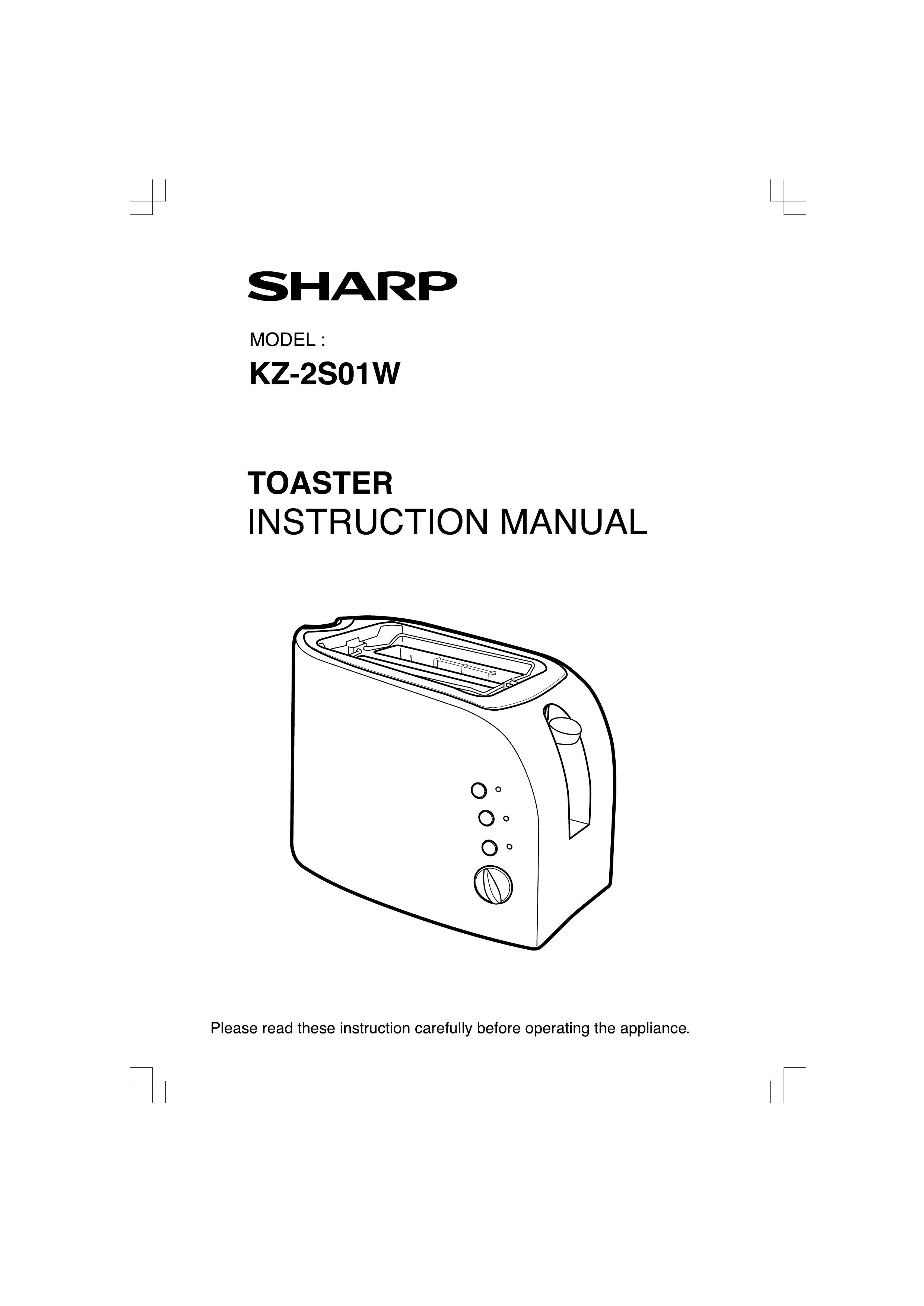 Sharp KZ-2S01W Toaster User Manual