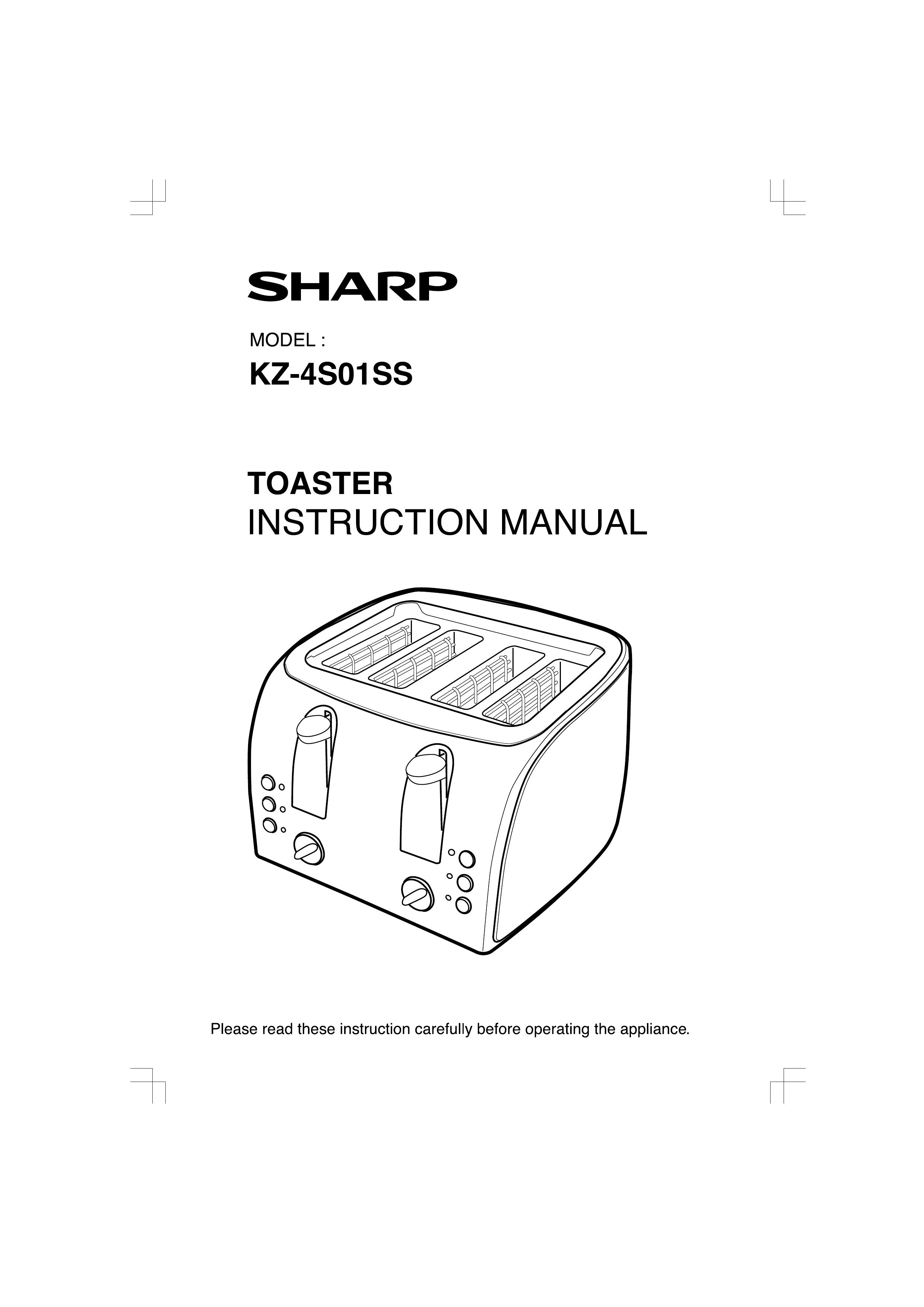 Sharp KZ-4S01SS Toaster User Manual