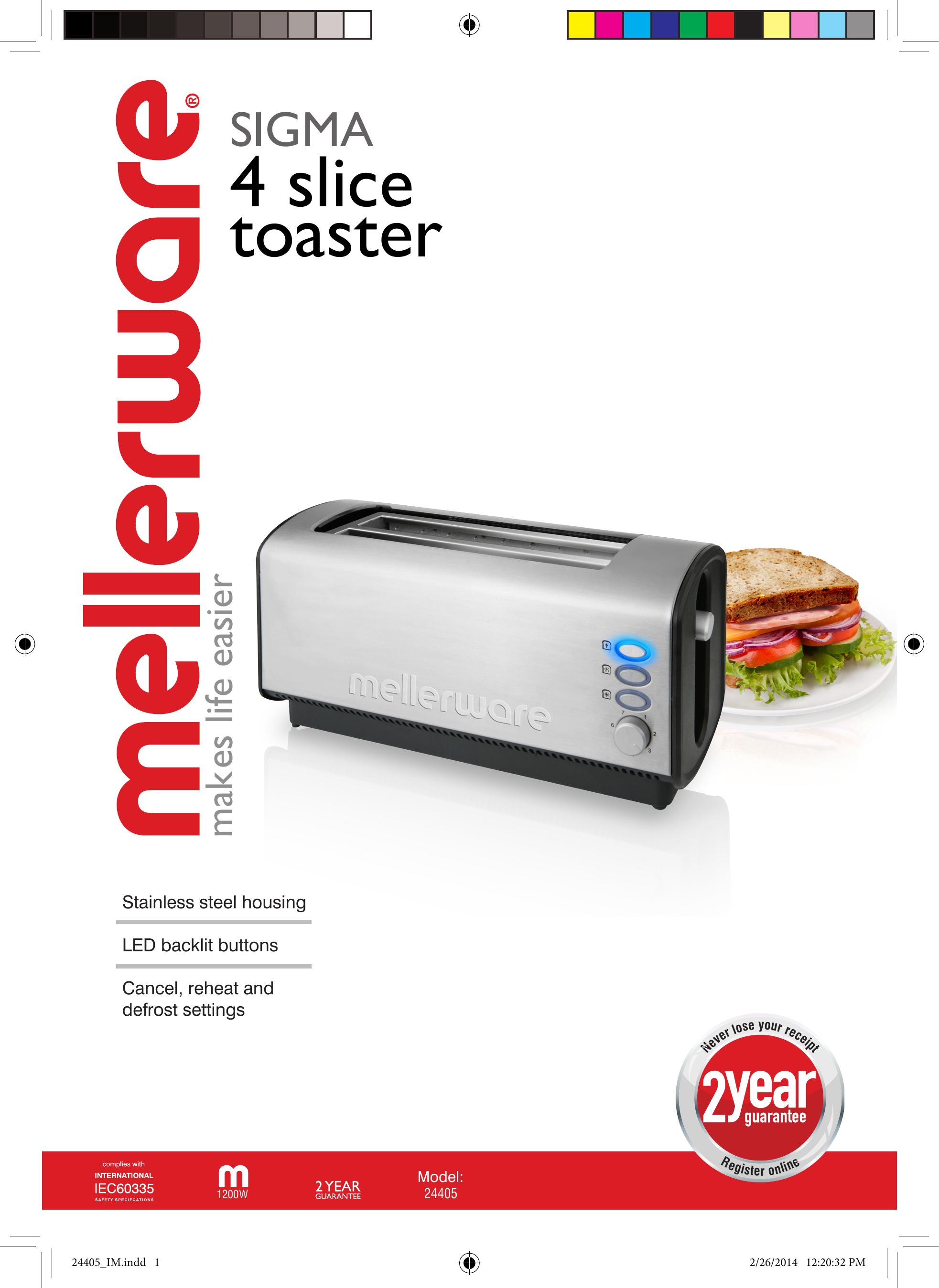Sigma 24405 Toaster User Manual