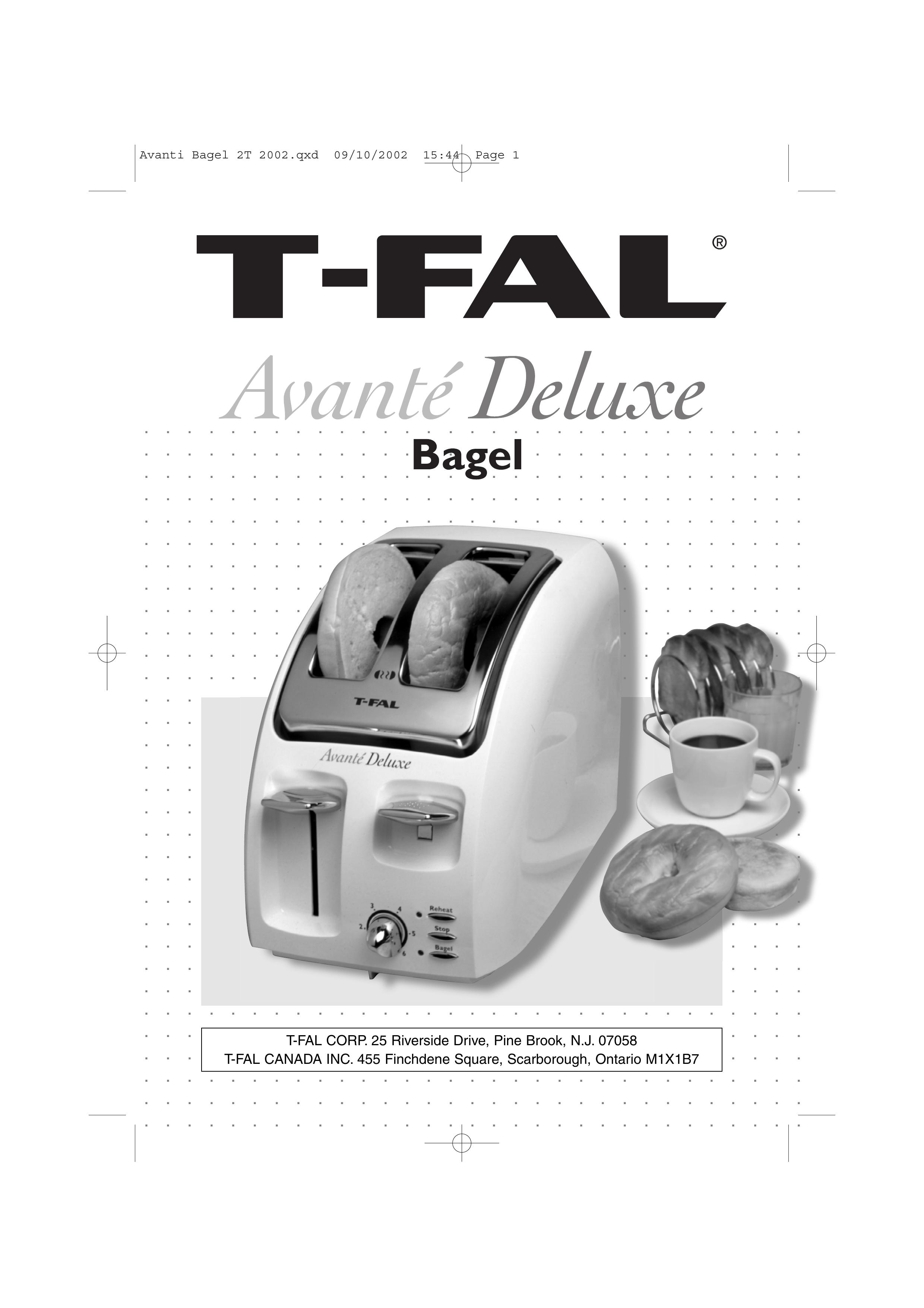 T-Fal Avante Deluxe Bagel Toaster User Manual