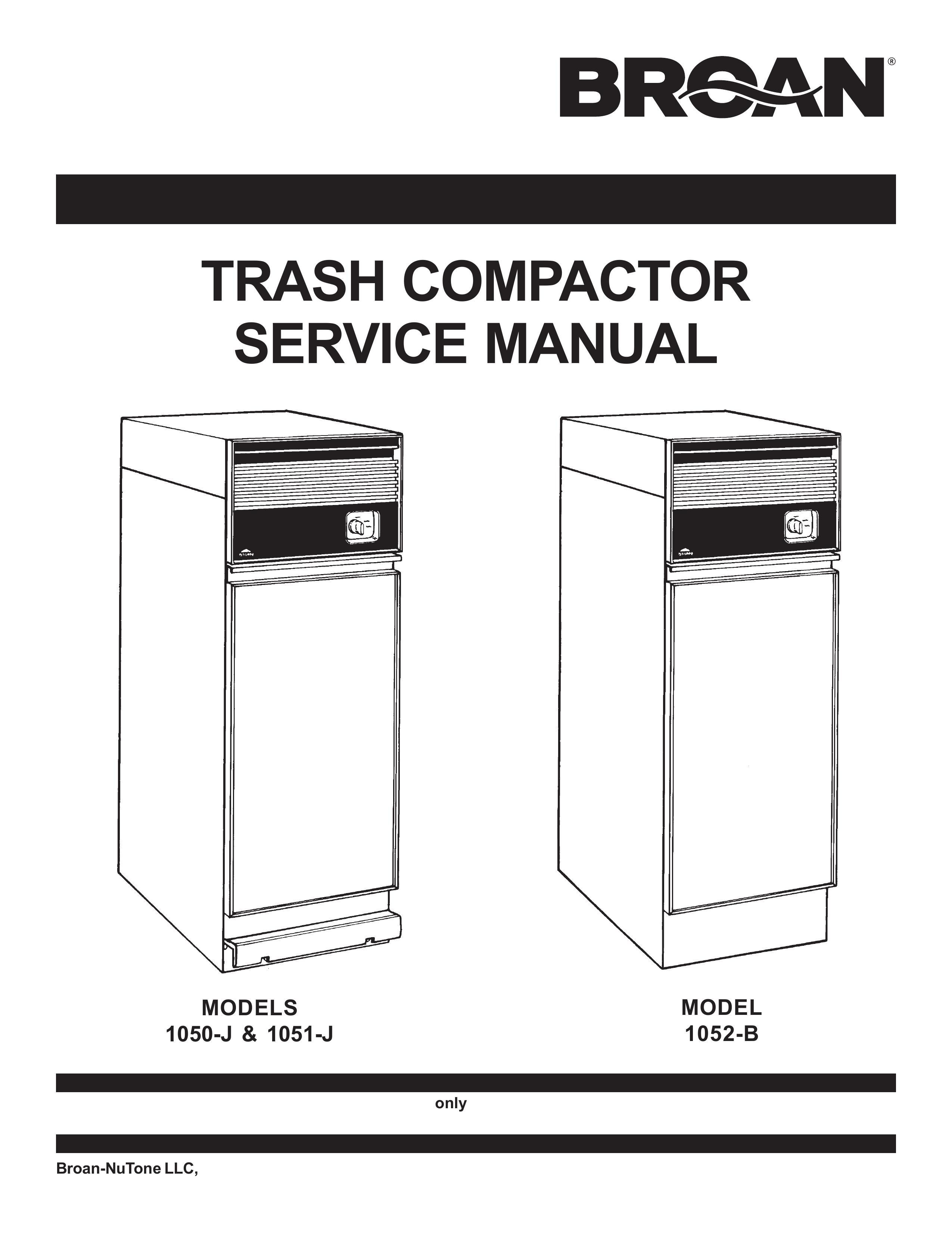 Broan 1050-J Trash Compactor User Manual