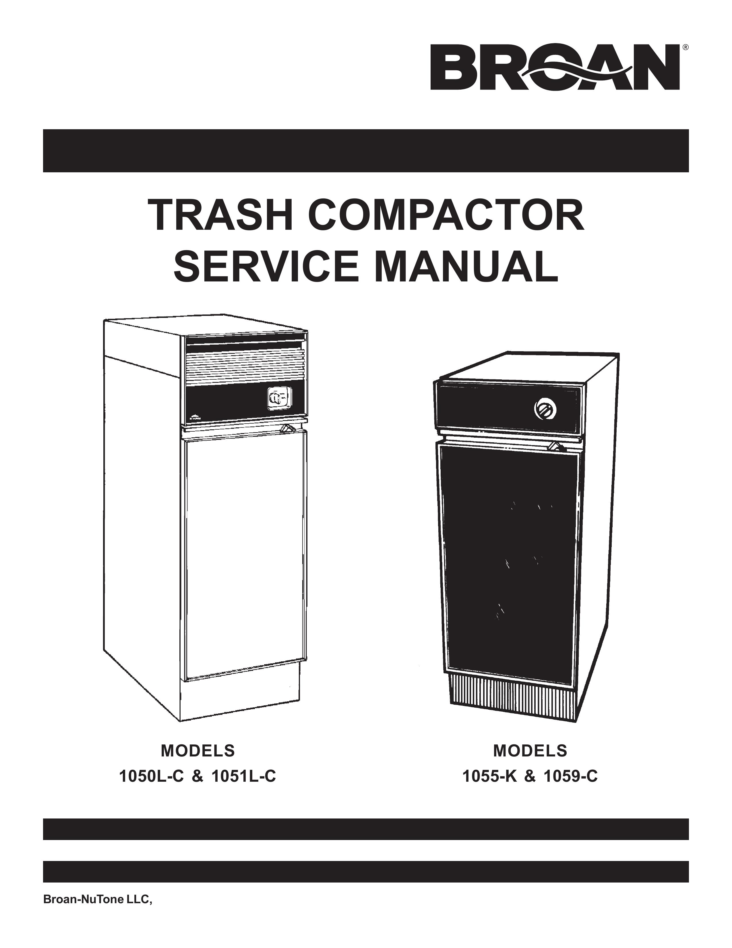 Broan 1055-K Trash Compactor User Manual