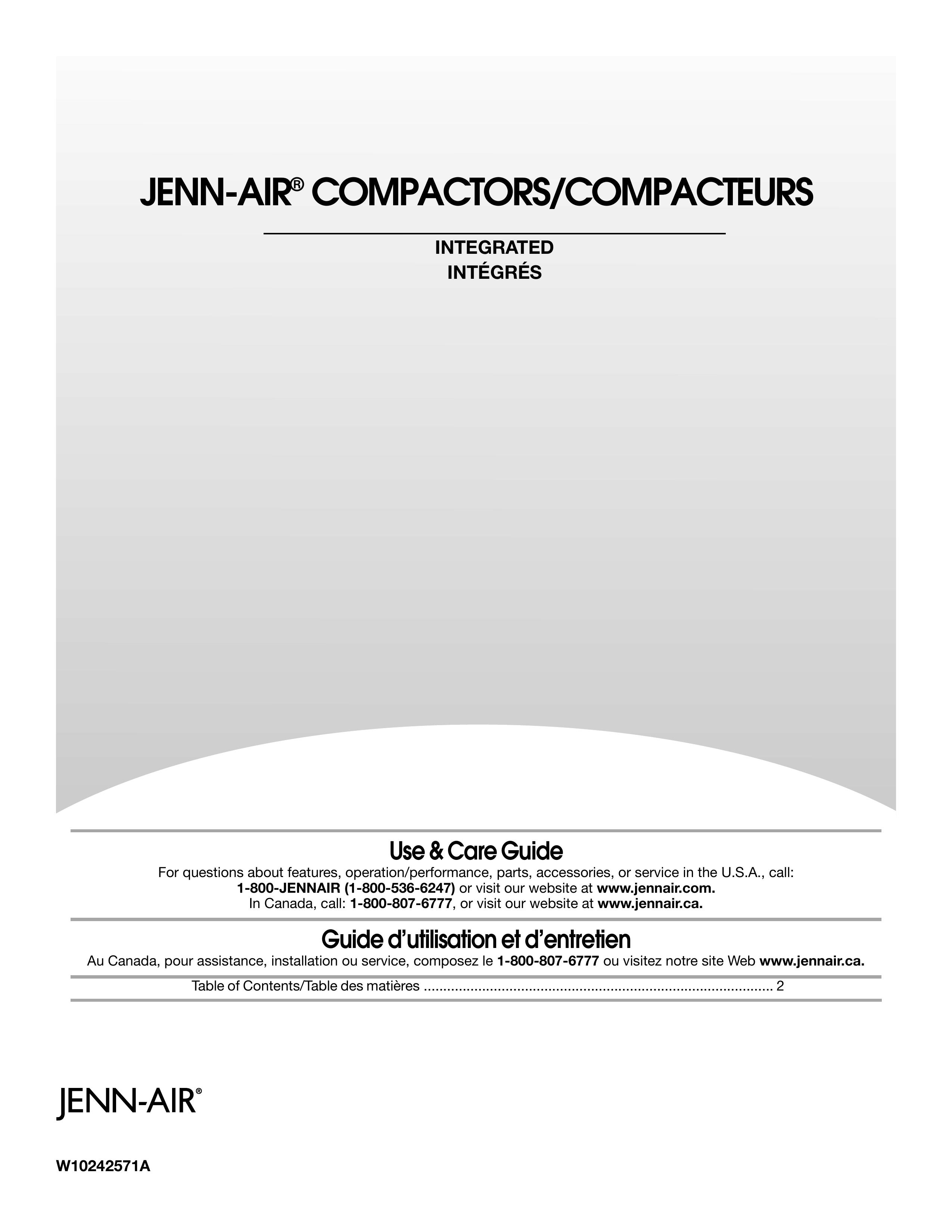 Jenn-Air W10242571A Trash Compactor User Manual