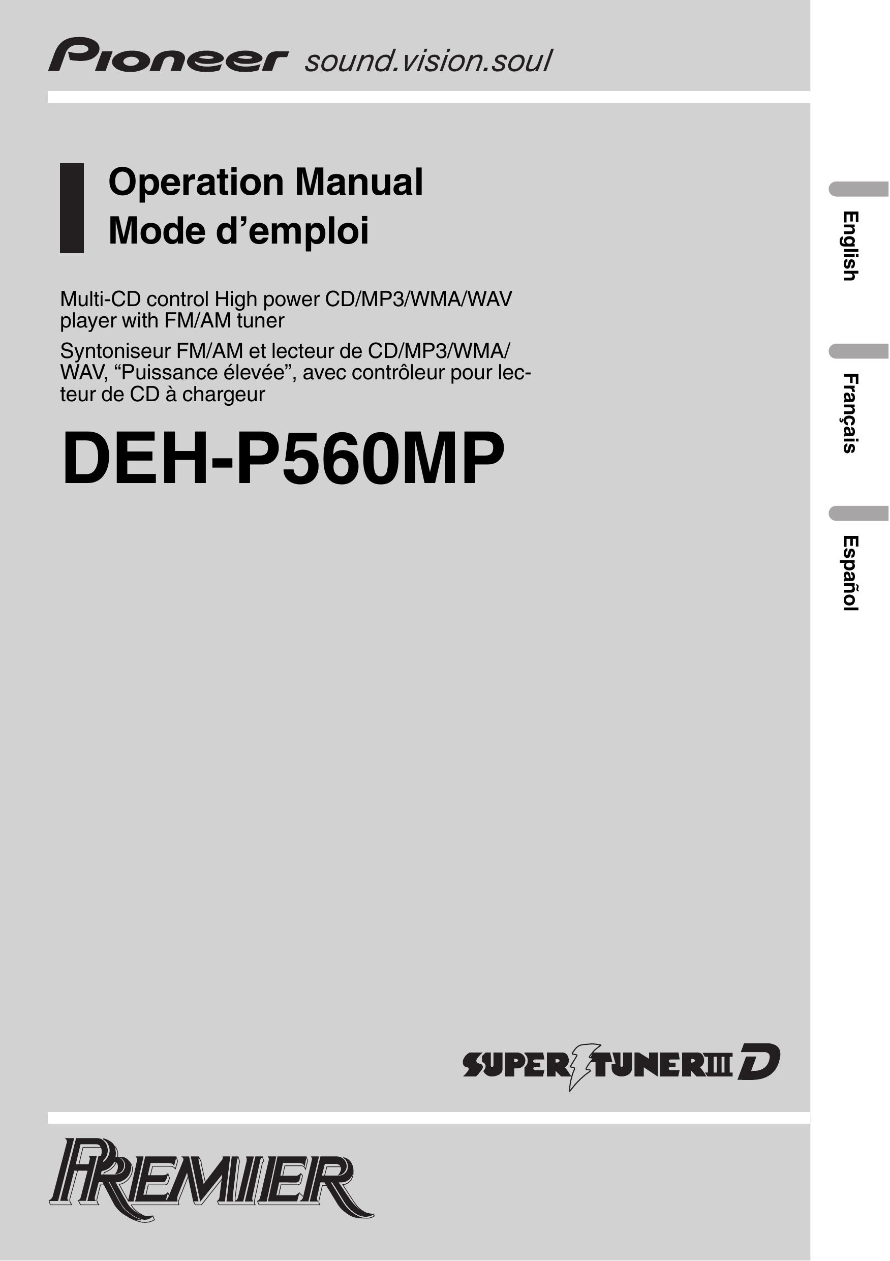 Playtex DEH-P560MP Trash Compactor User Manual