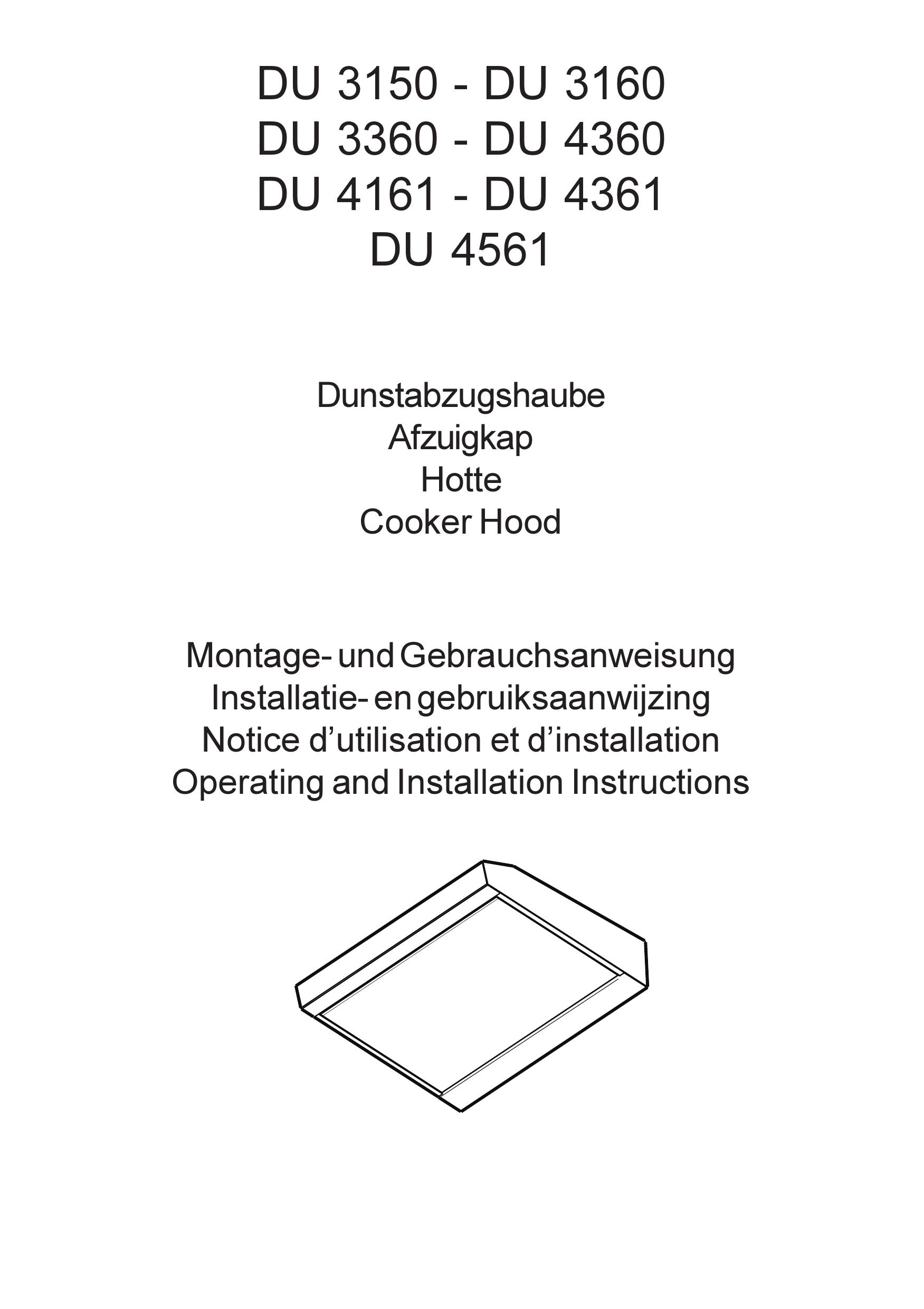 AEG DU 4161 Ventilation Hood User Manual