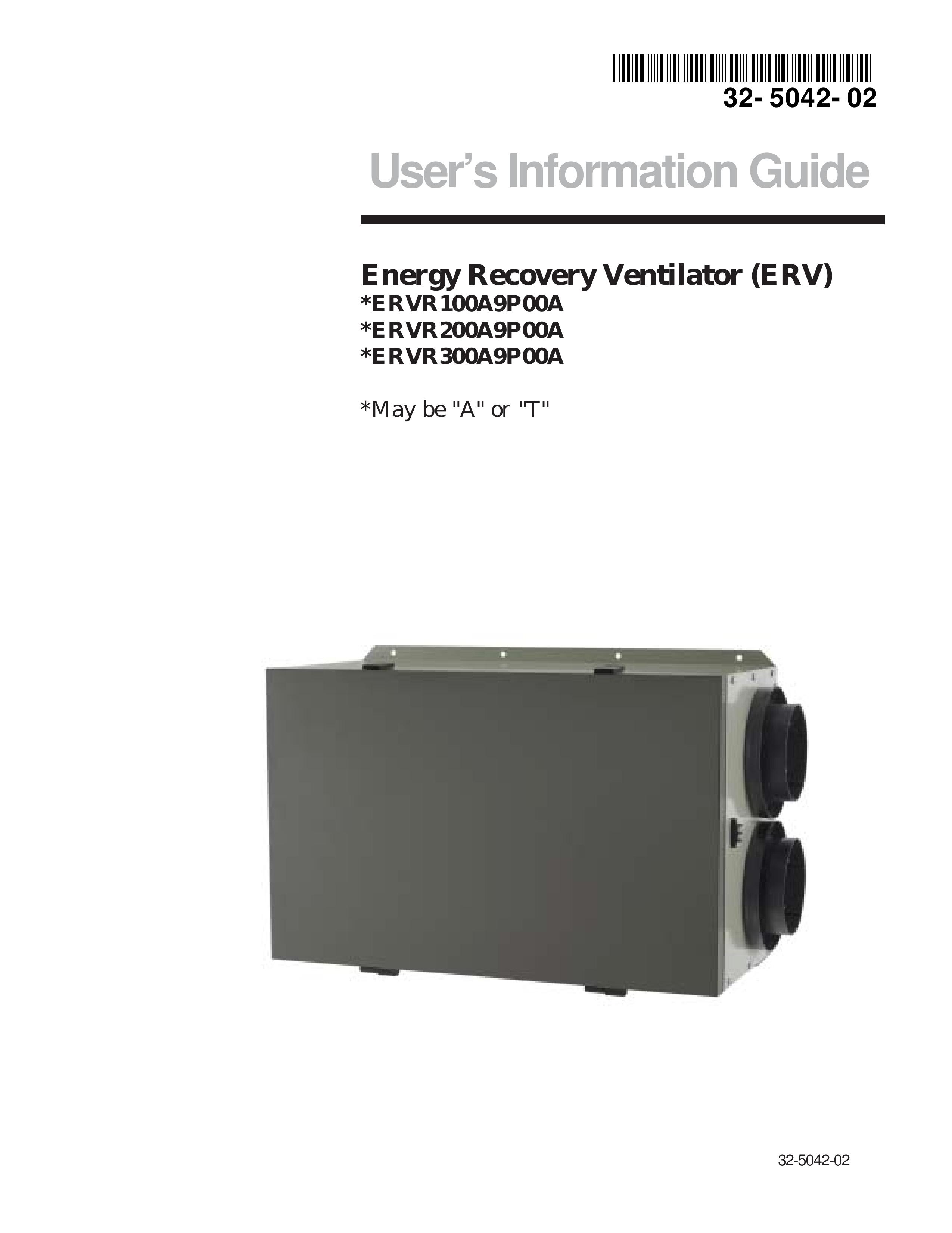 American Standard ERVR100A9P00A Ventilation Hood User Manual