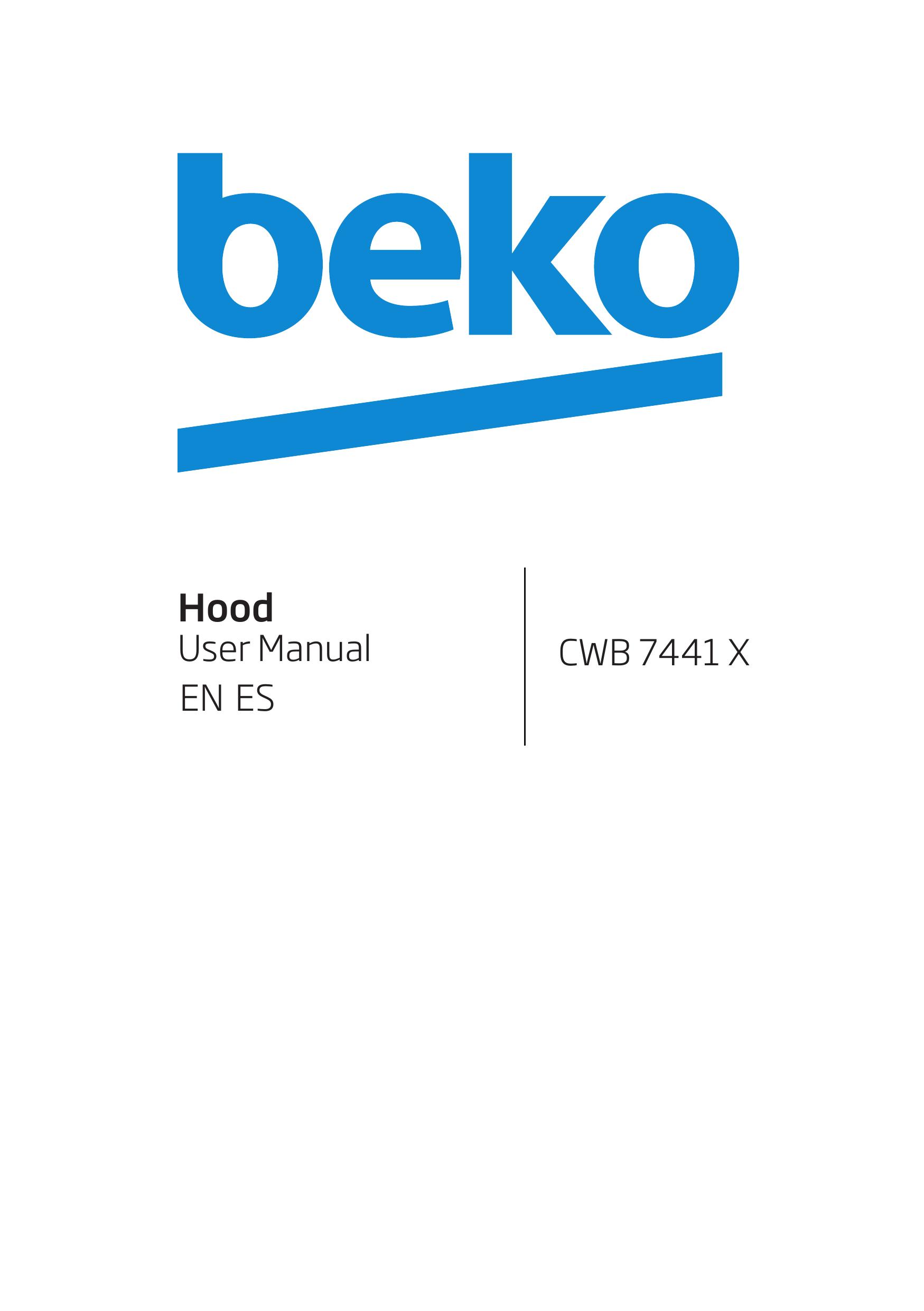 Beko CWB 7441 X Ventilation Hood User Manual