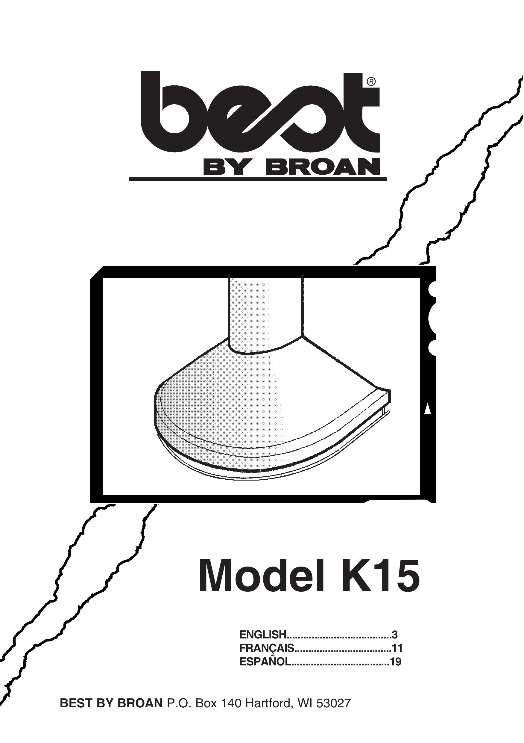 Best K15 Ventilation Hood User Manual