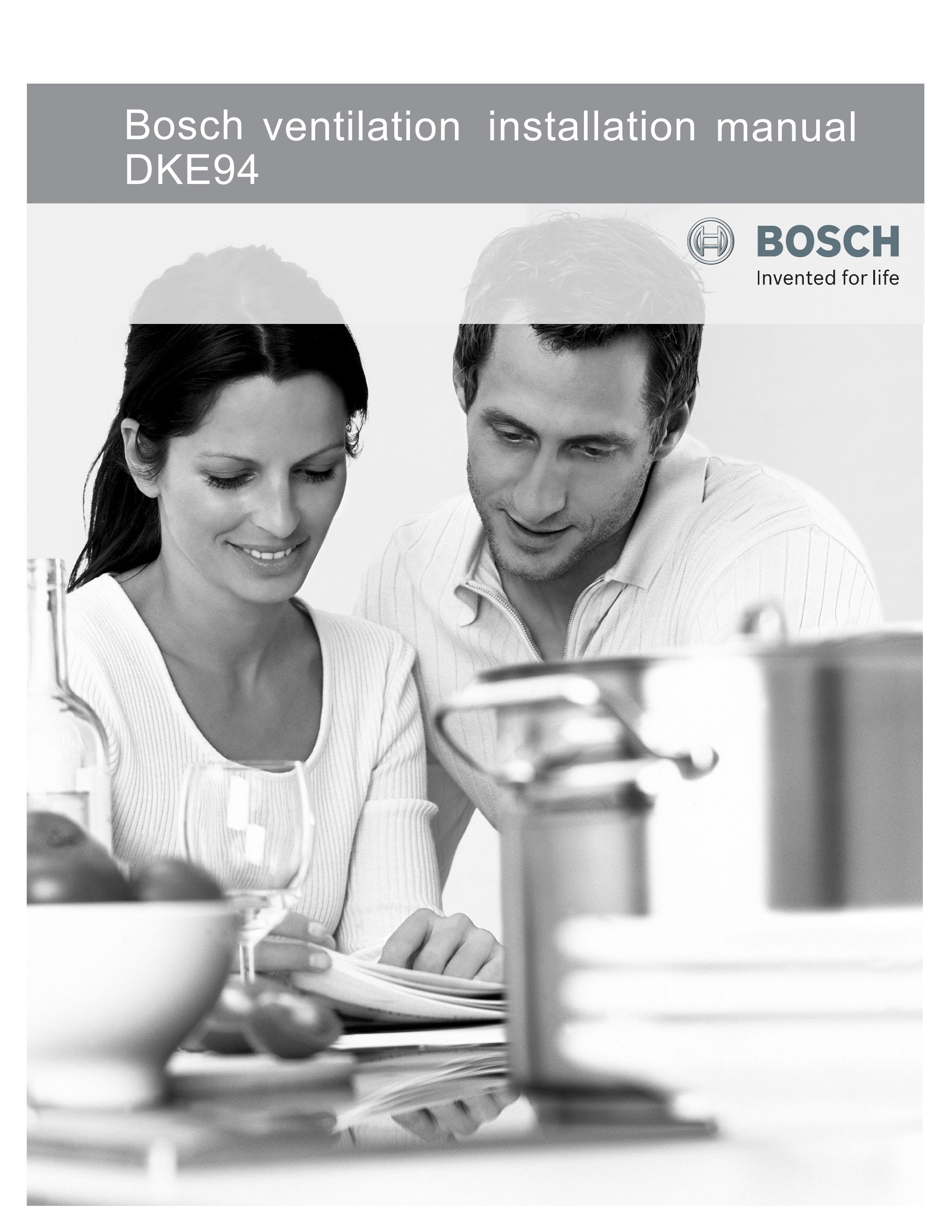 Bosch Appliances DKE94 Ventilation Hood User Manual