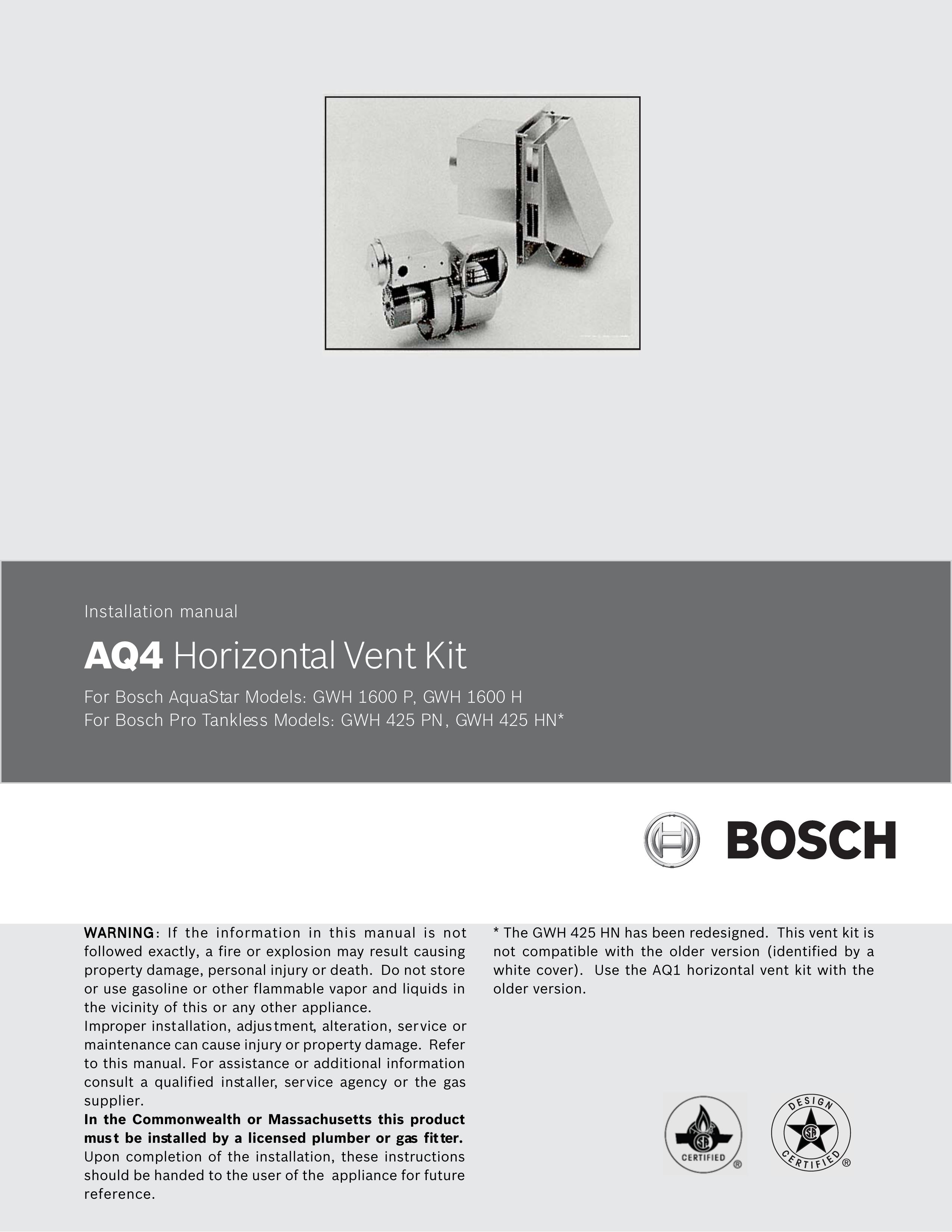 Bosch Appliances GWH 425 PN Ventilation Hood User Manual