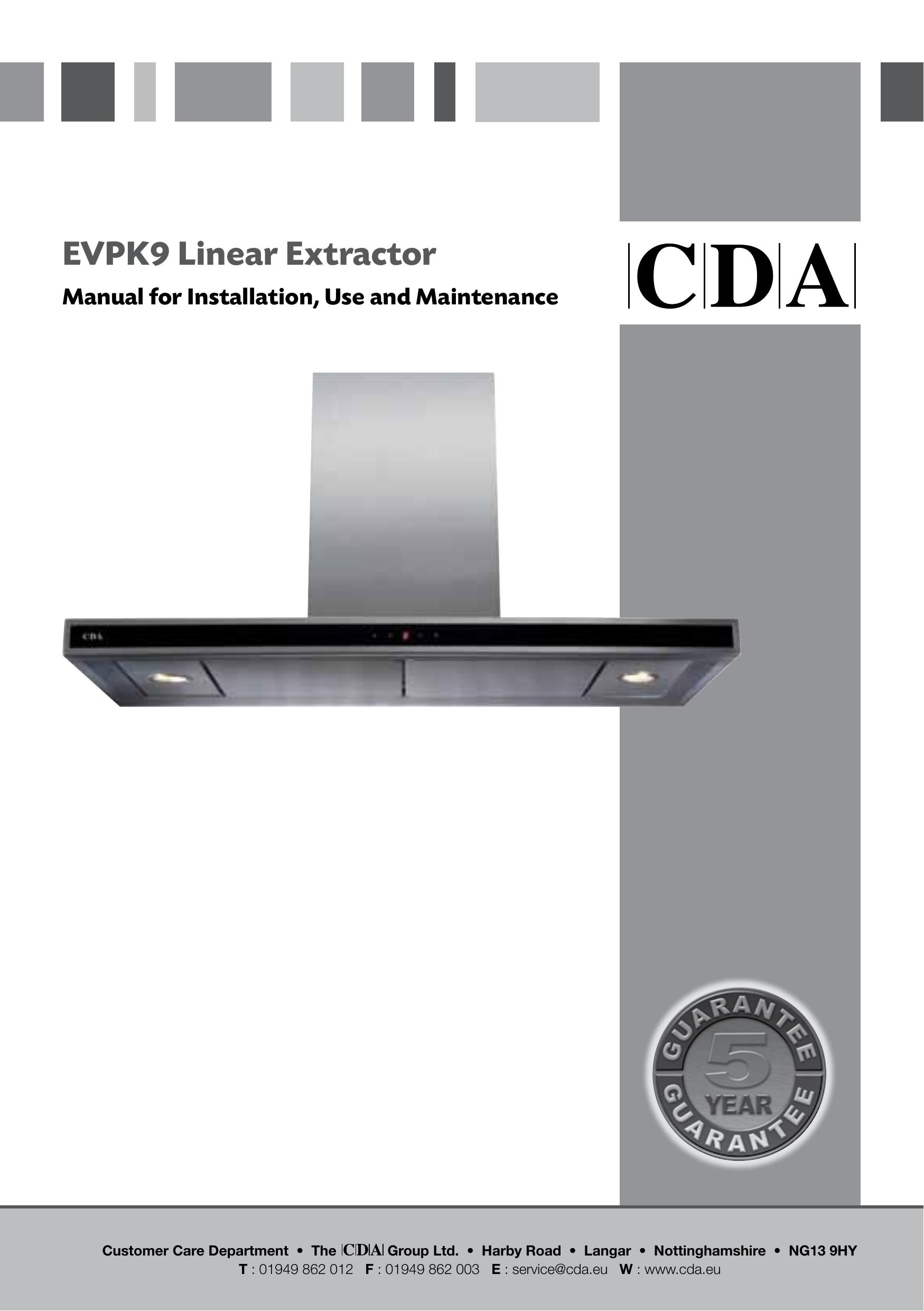 CDA EVPK9 Ventilation Hood User Manual