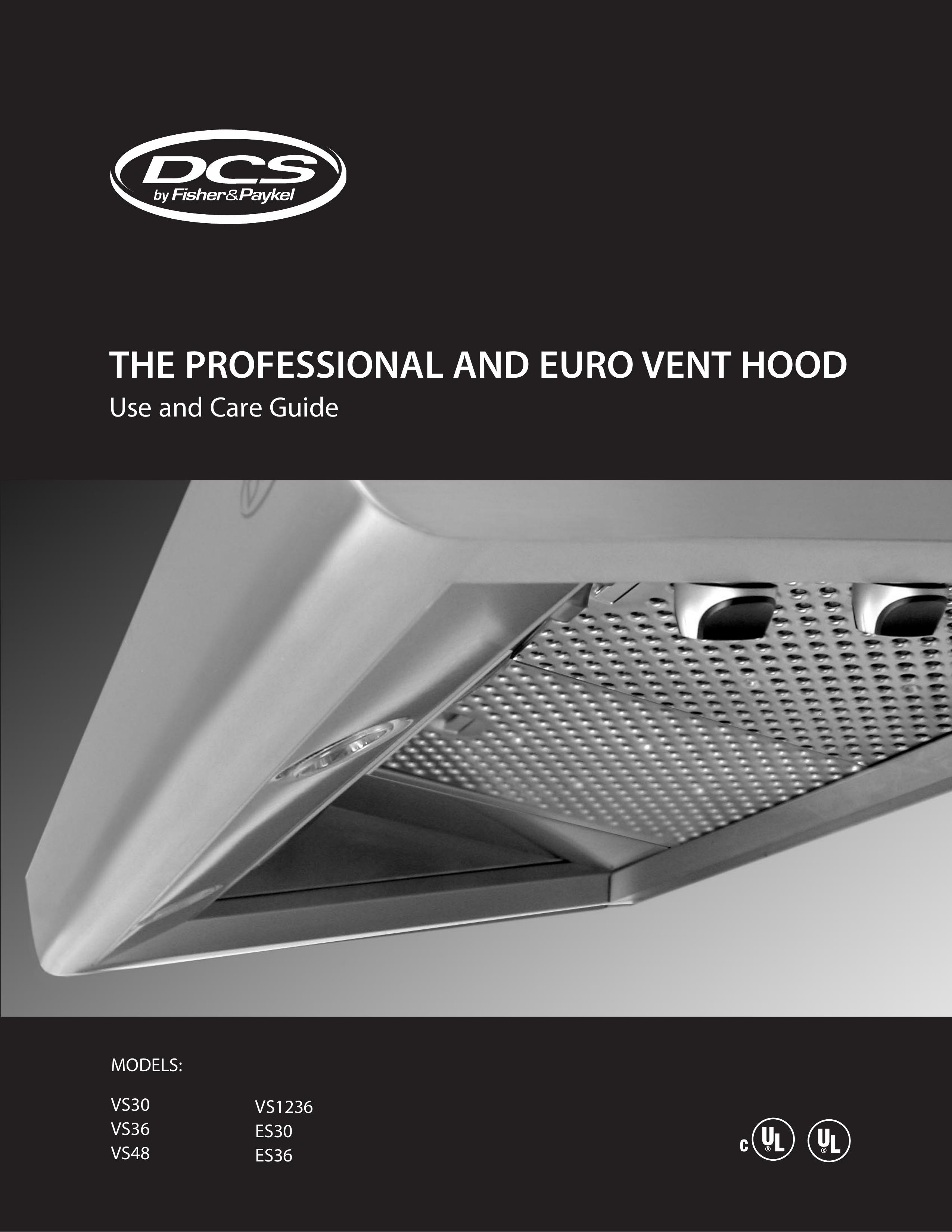 DCS ES36 Ventilation Hood User Manual