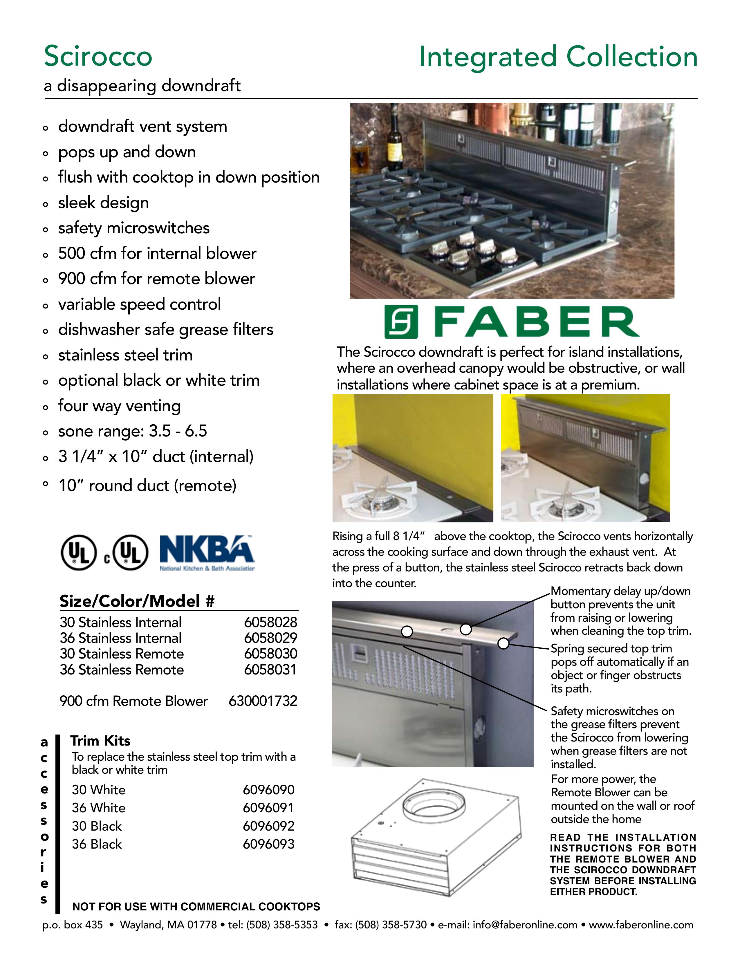 Faber 6058029 Ventilation Hood User Manual