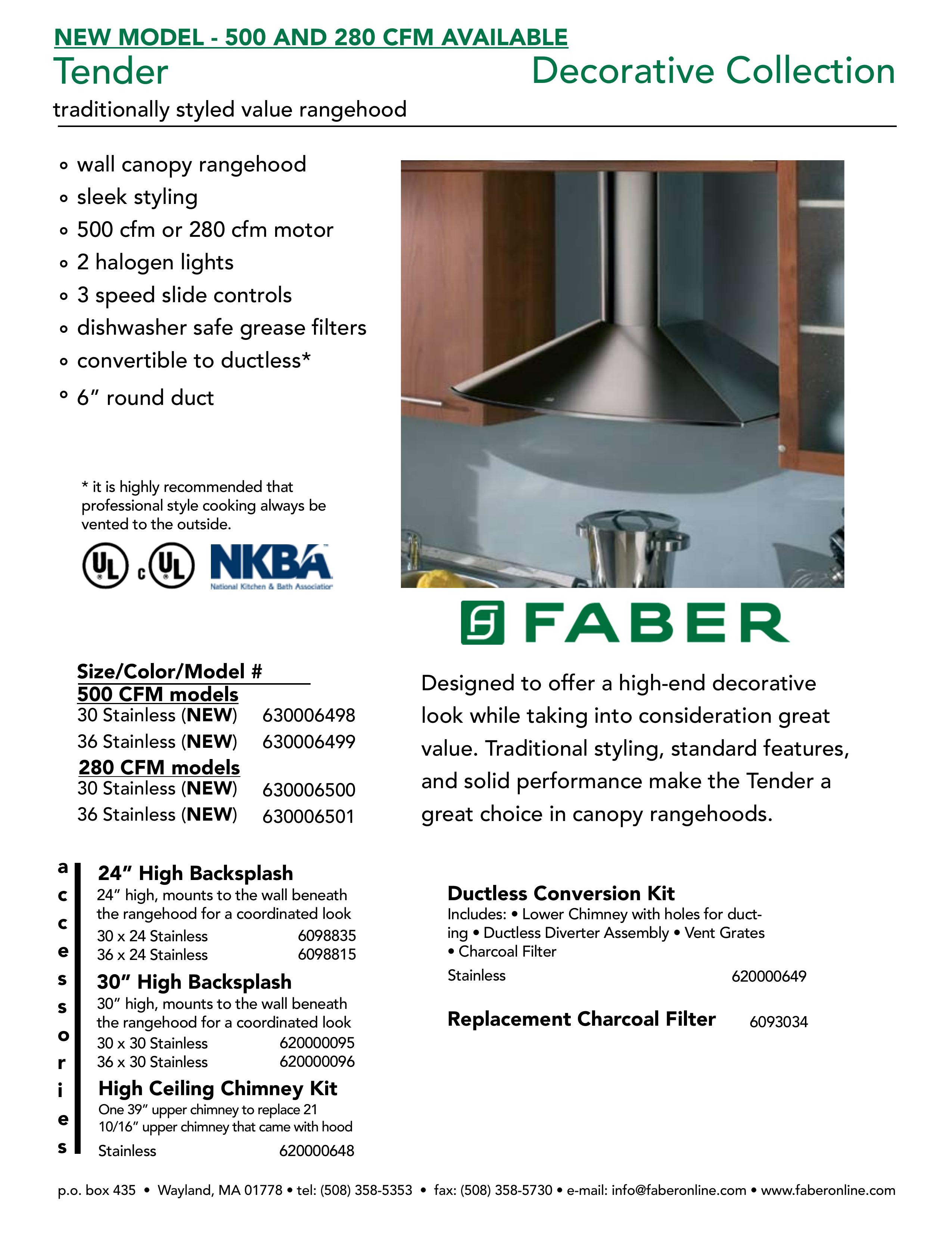 Faber 630006499 Ventilation Hood User Manual