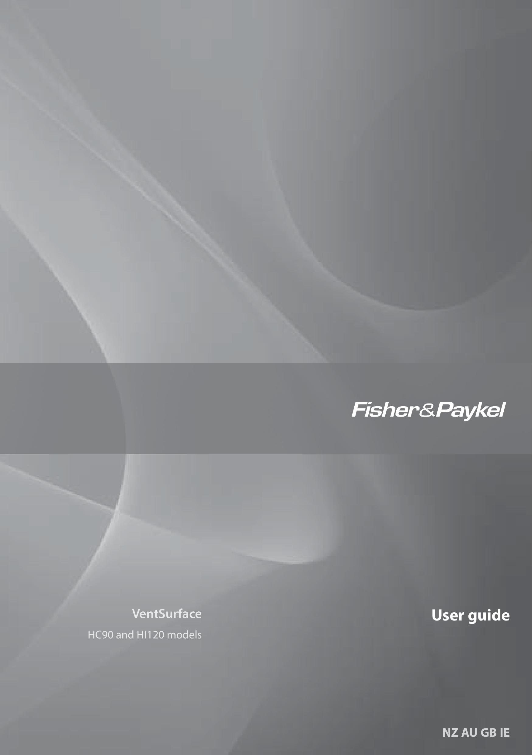 Fisher & Paykel HC90 Ventilation Hood User Manual
