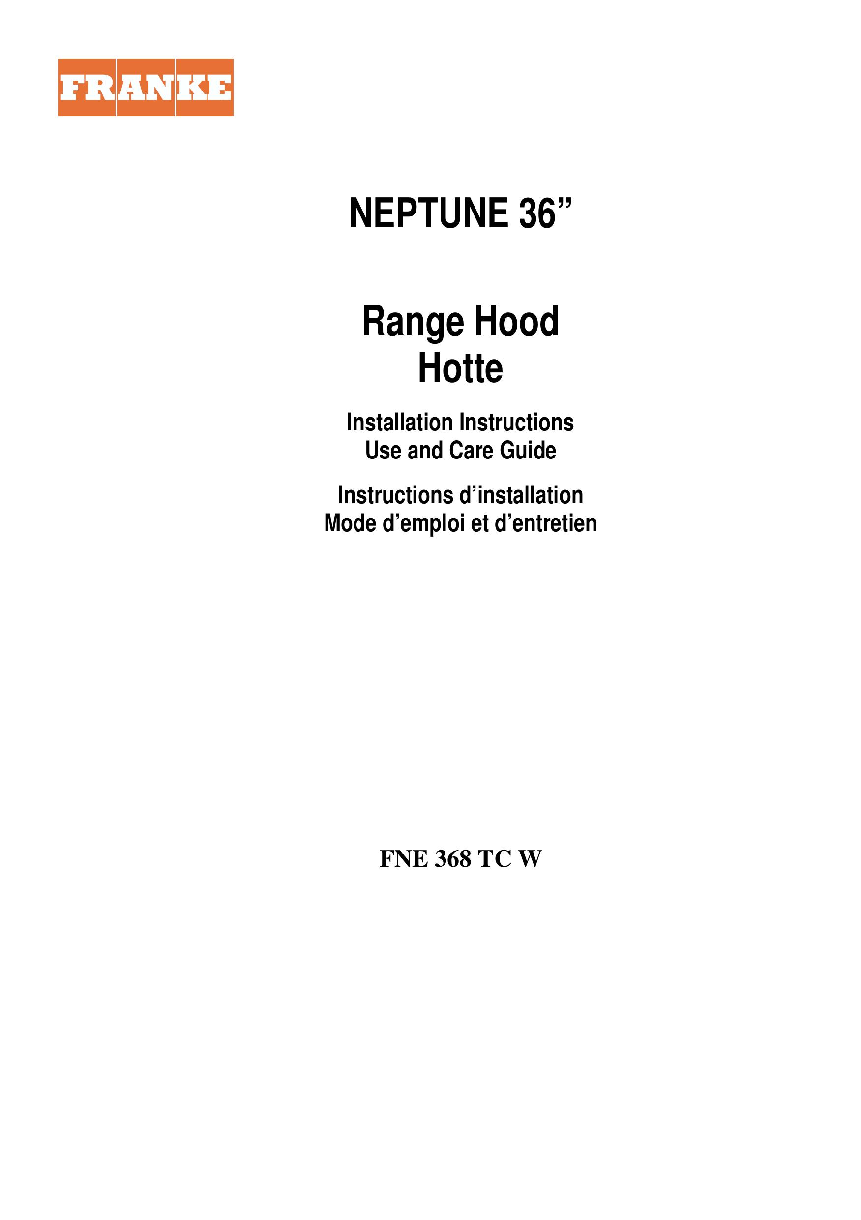 Franke Consumer Products FNE 368 TC W Ventilation Hood User Manual