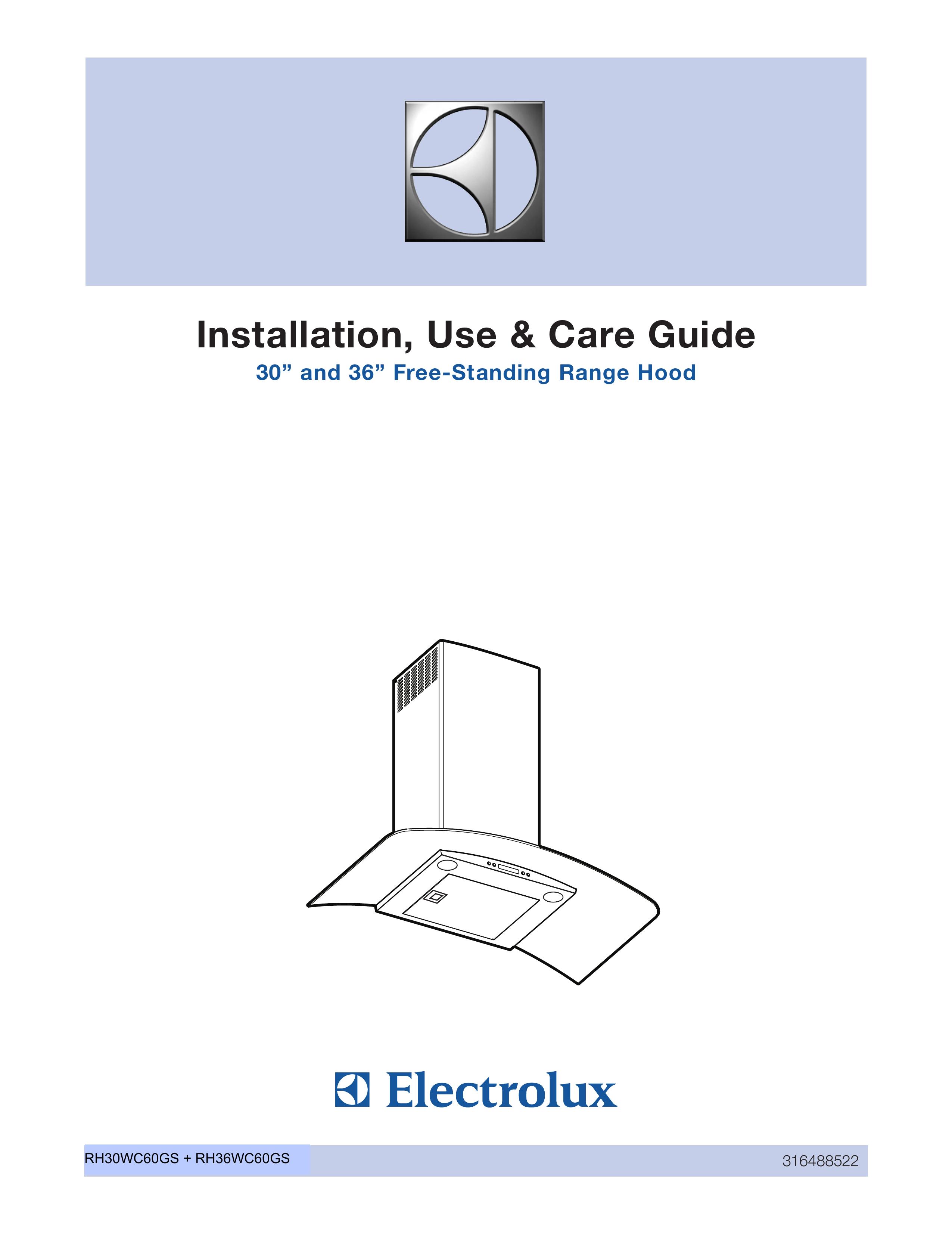 Frigidaire EI36WC60GS Ventilation Hood User Manual