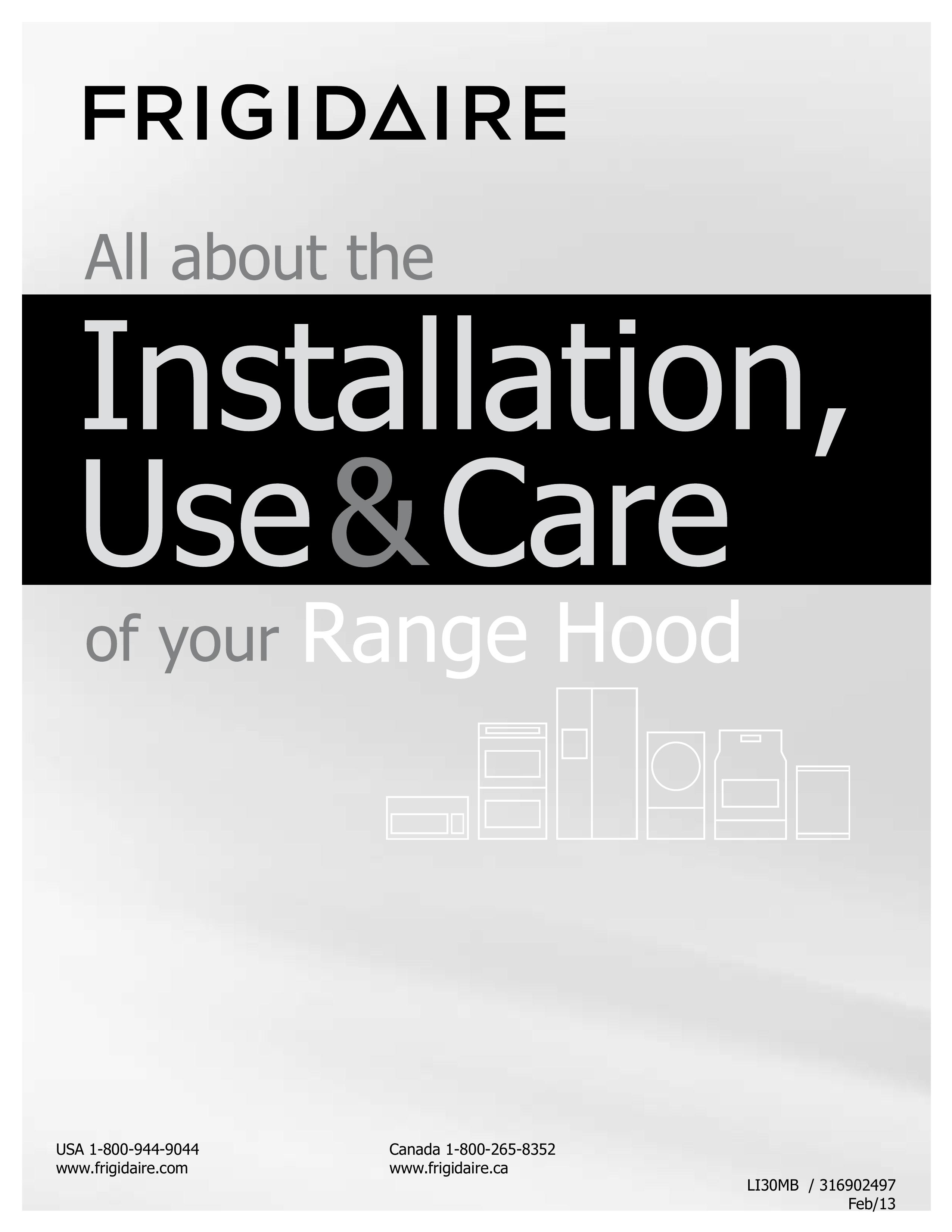 Frigidaire LI30MB Ventilation Hood User Manual