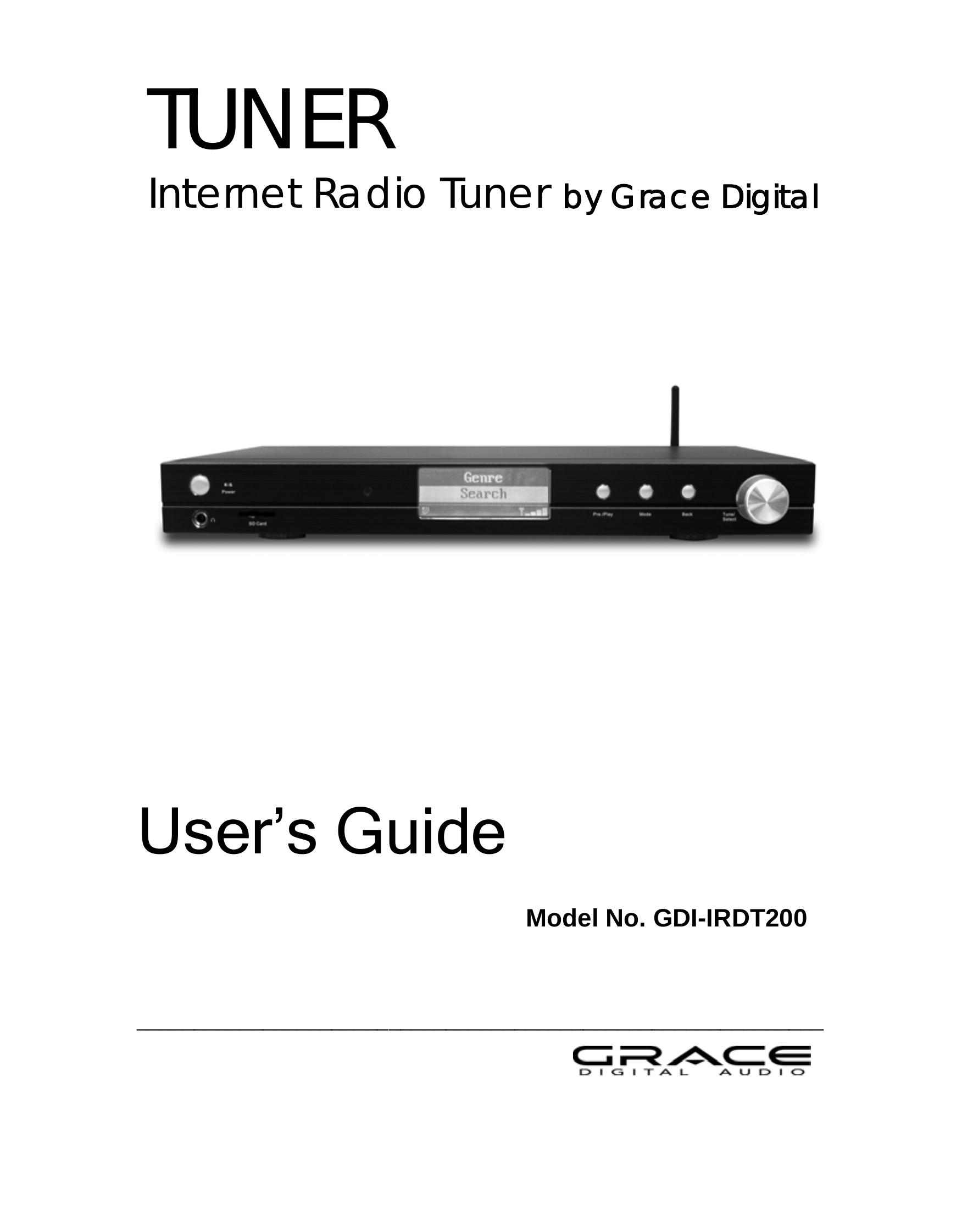 Grace GDI-IRDT200 Ventilation Hood User Manual
