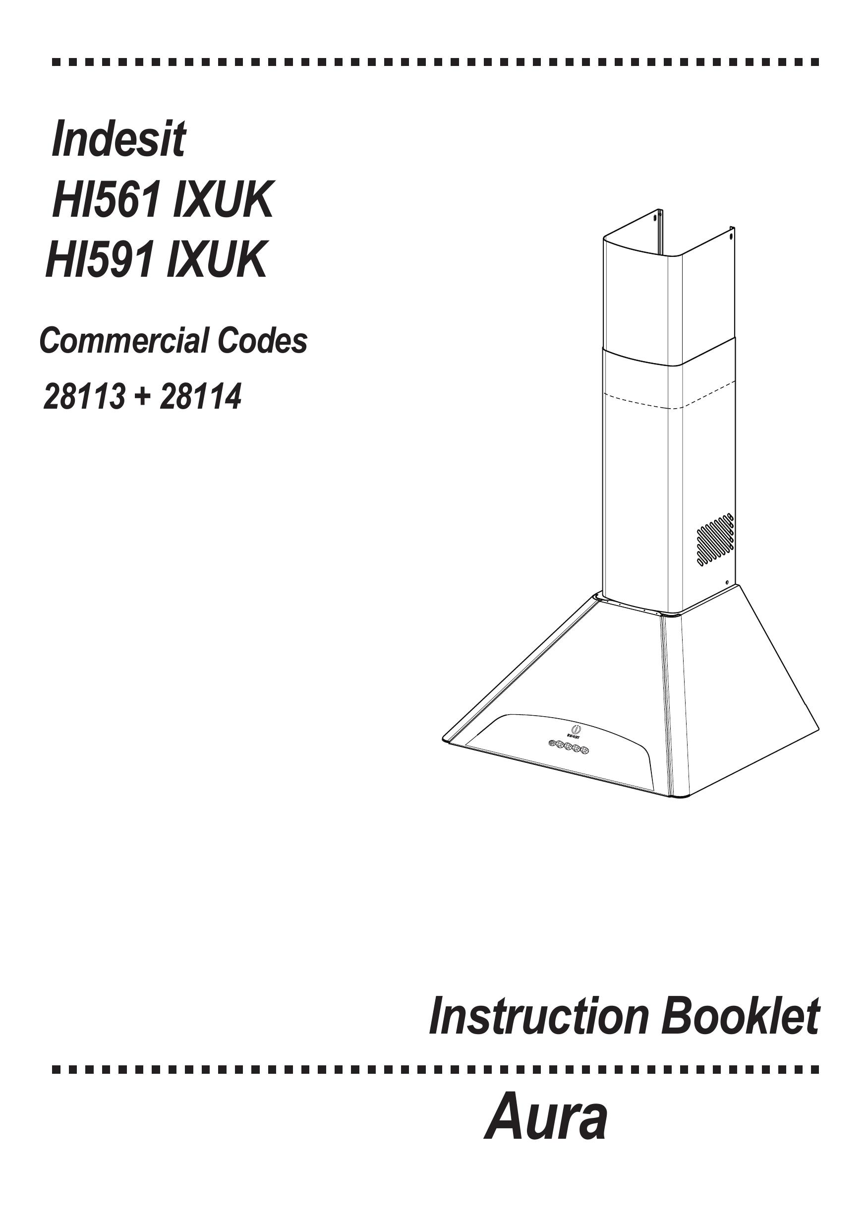Indesit HI591 IXUK Ventilation Hood User Manual