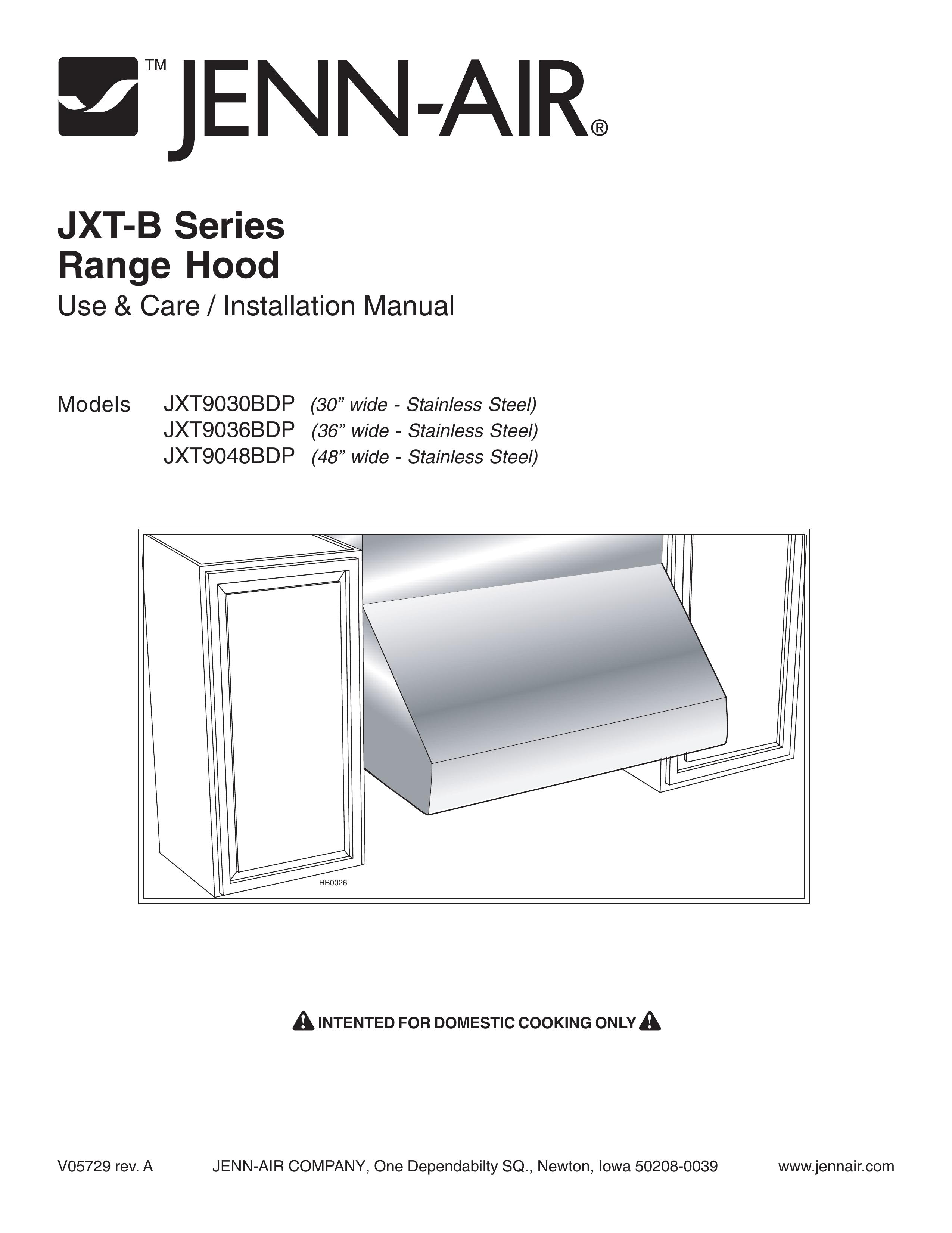 Jenn-Air JXT9030BDP Ventilation Hood User Manual