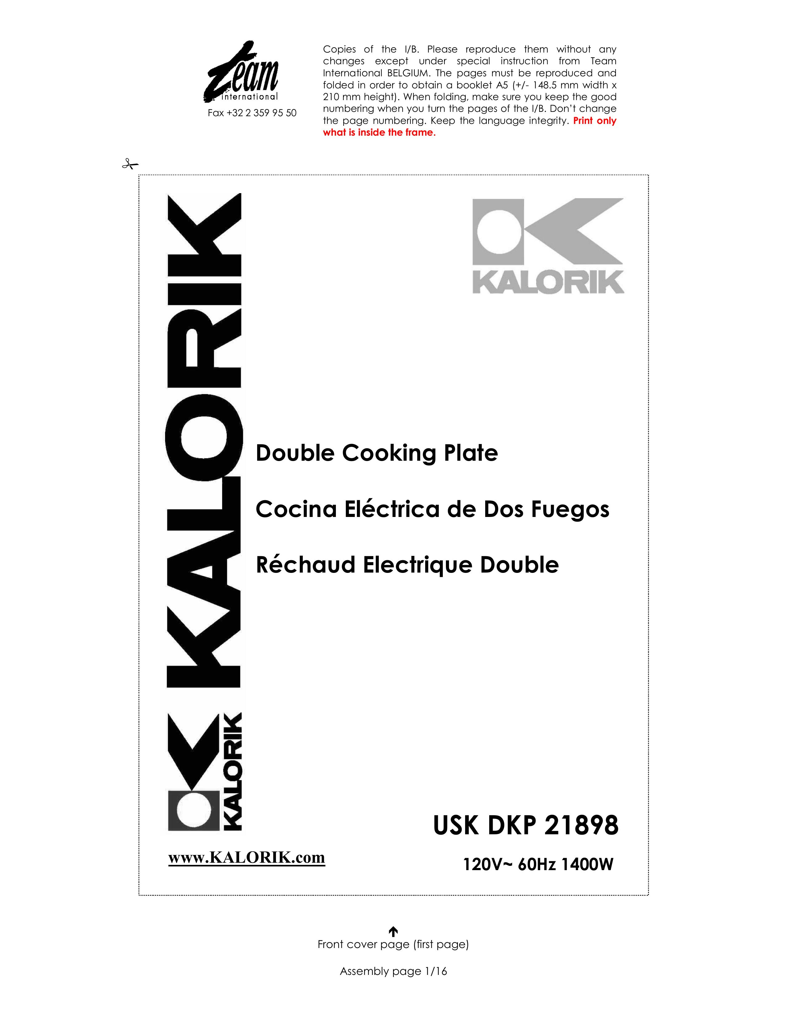 Kalorik USK DKP 21898 Ventilation Hood User Manual