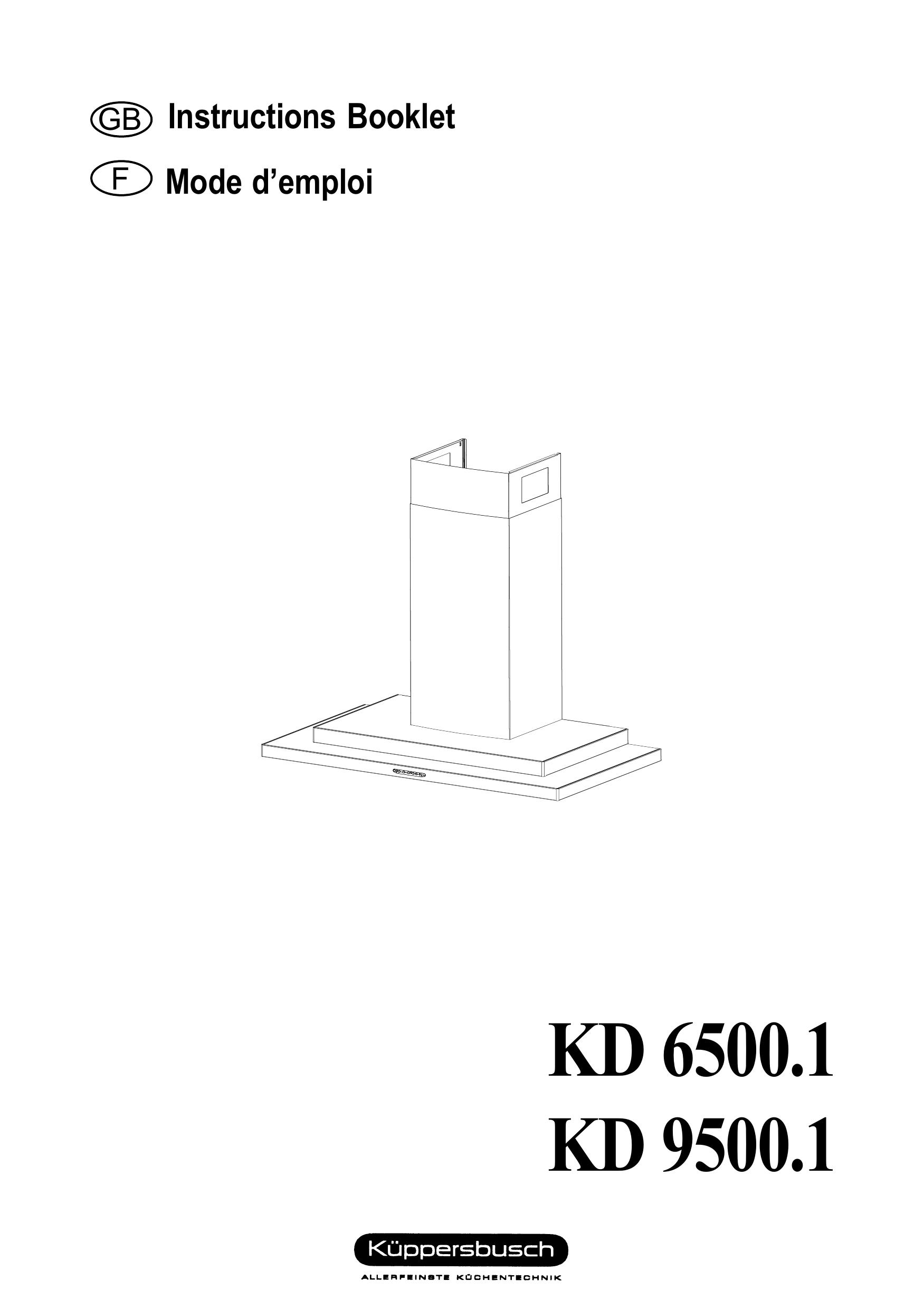 Kuppersbusch USA KD 6500.1 Ventilation Hood User Manual