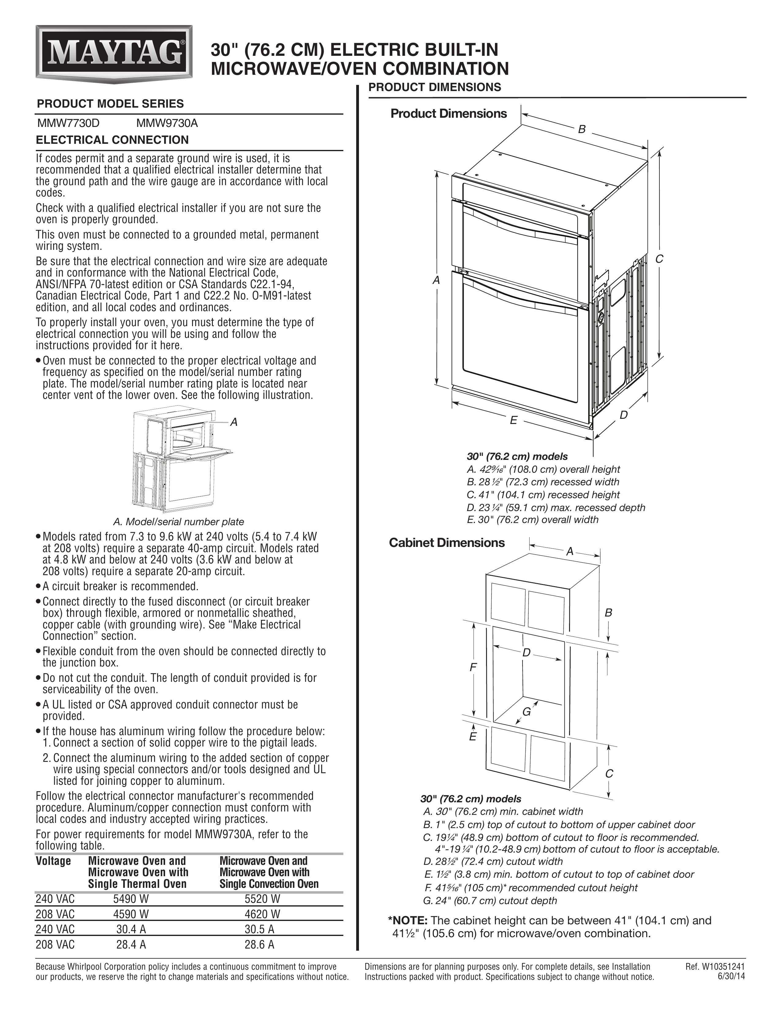 Maytag MMW9730A Ventilation Hood User Manual