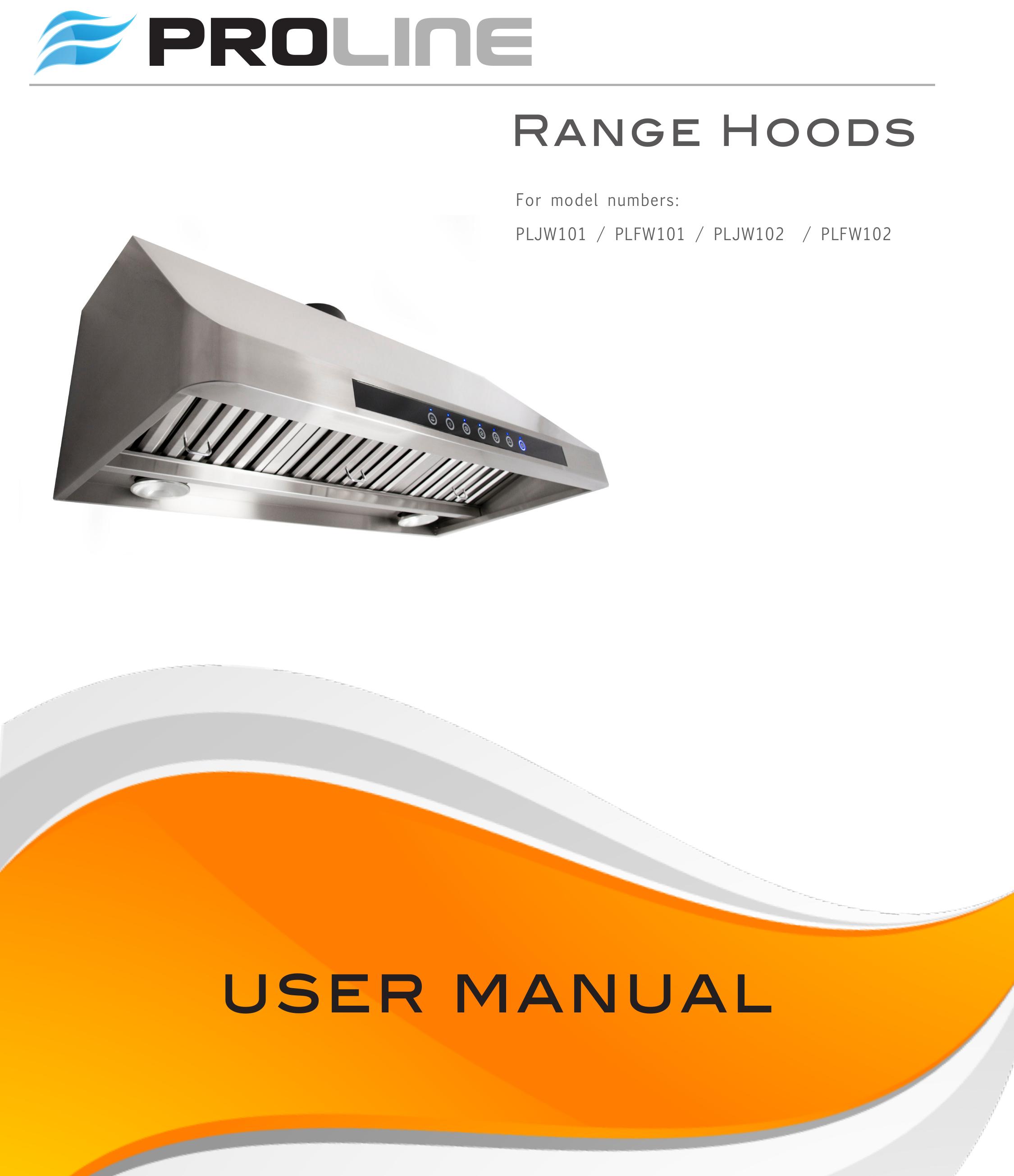 Proline PLFW102 Ventilation Hood User Manual