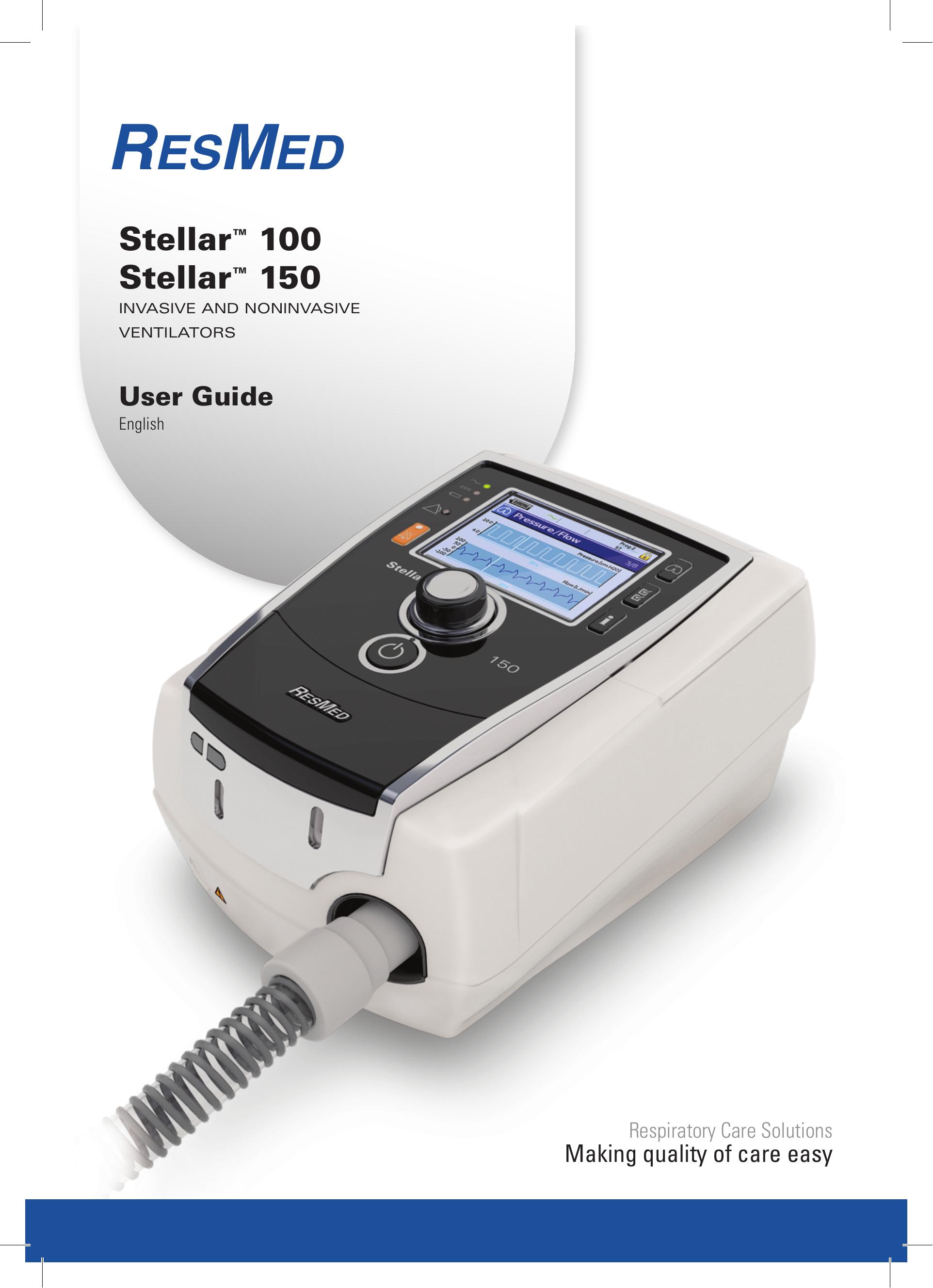 ResMed Stellar 100 and 150 Ventilation Hood User Manual