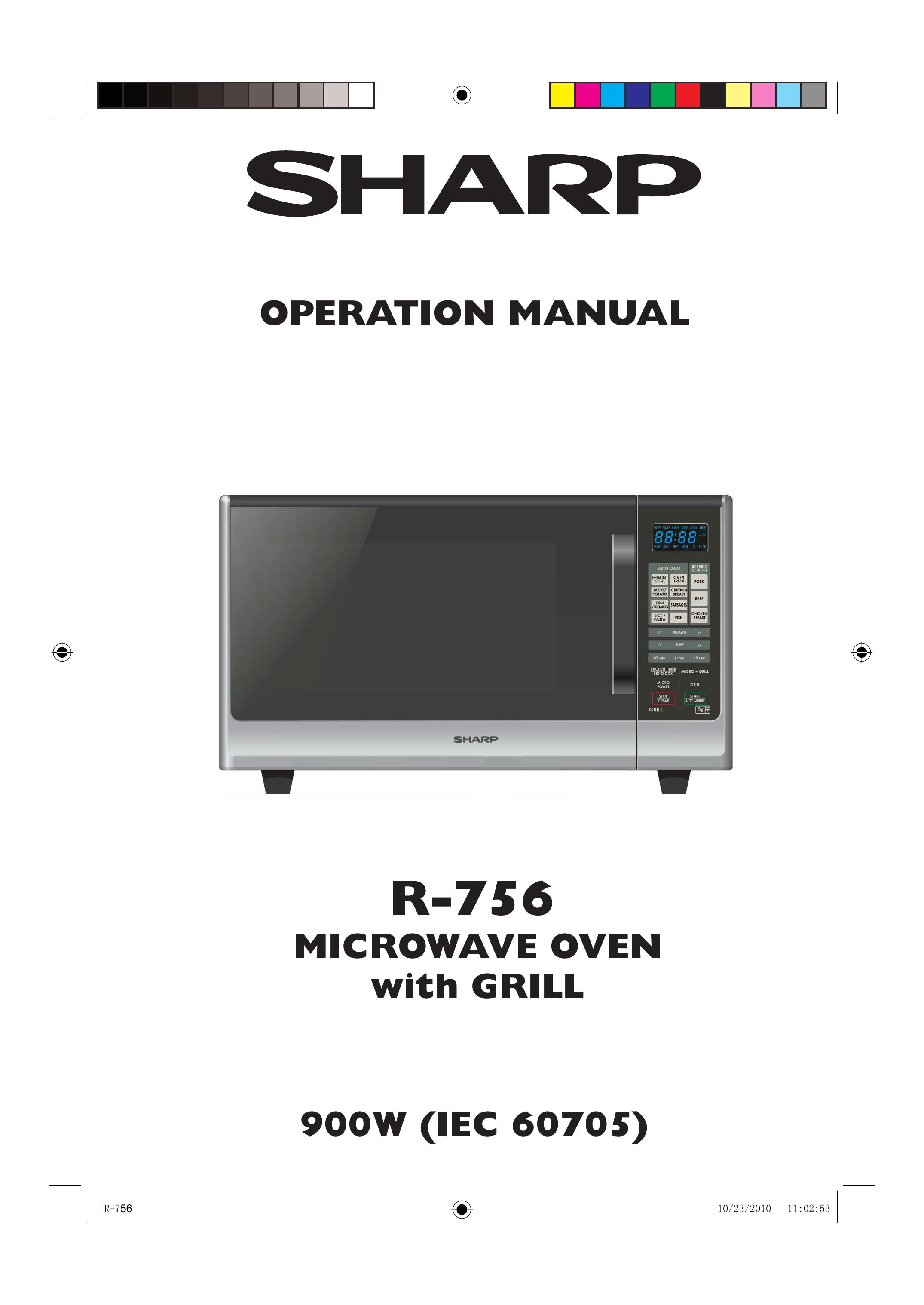 Sharp R-756 Ventilation Hood User Manual