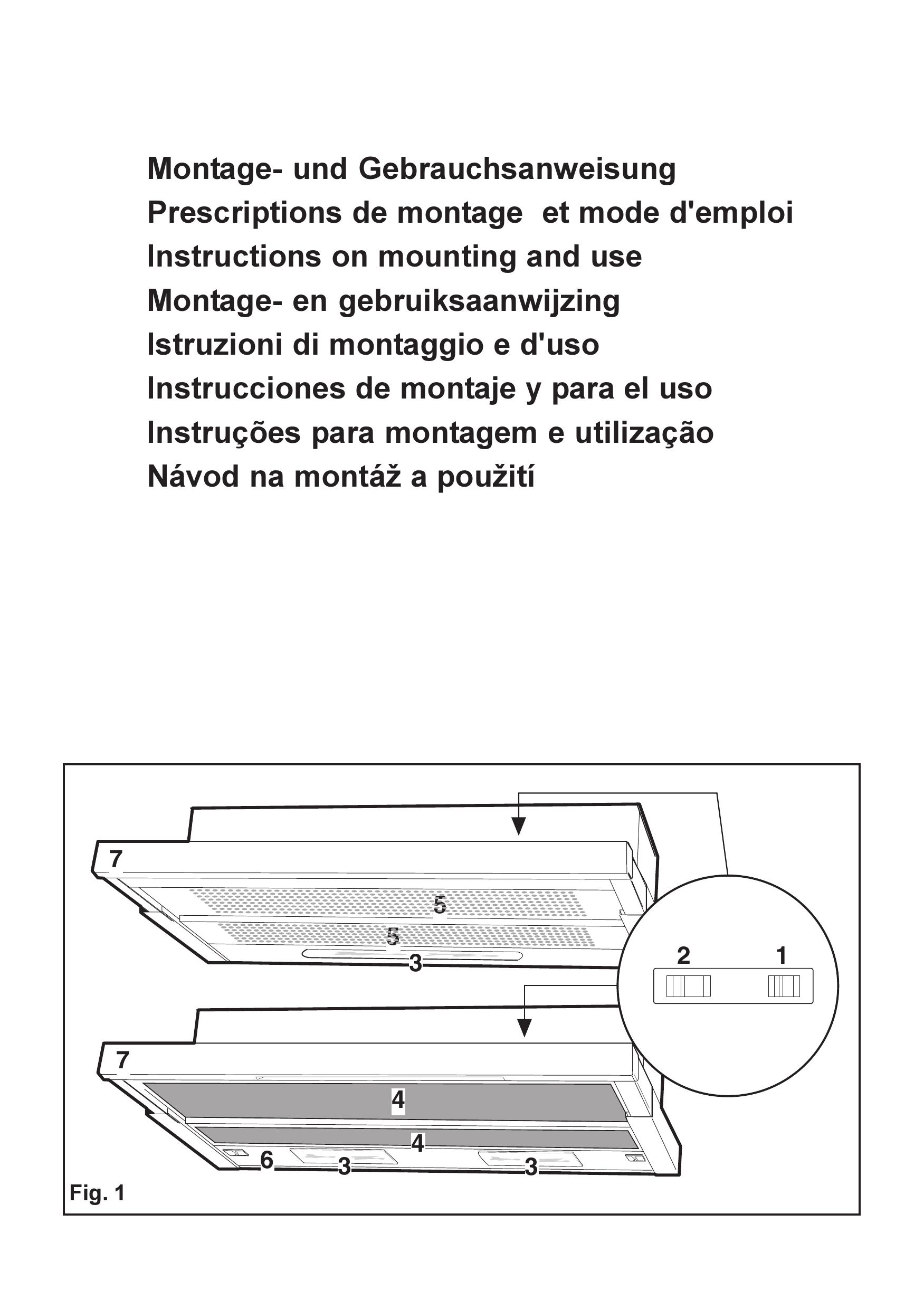 Smeg KSET66D Ventilation Hood User Manual