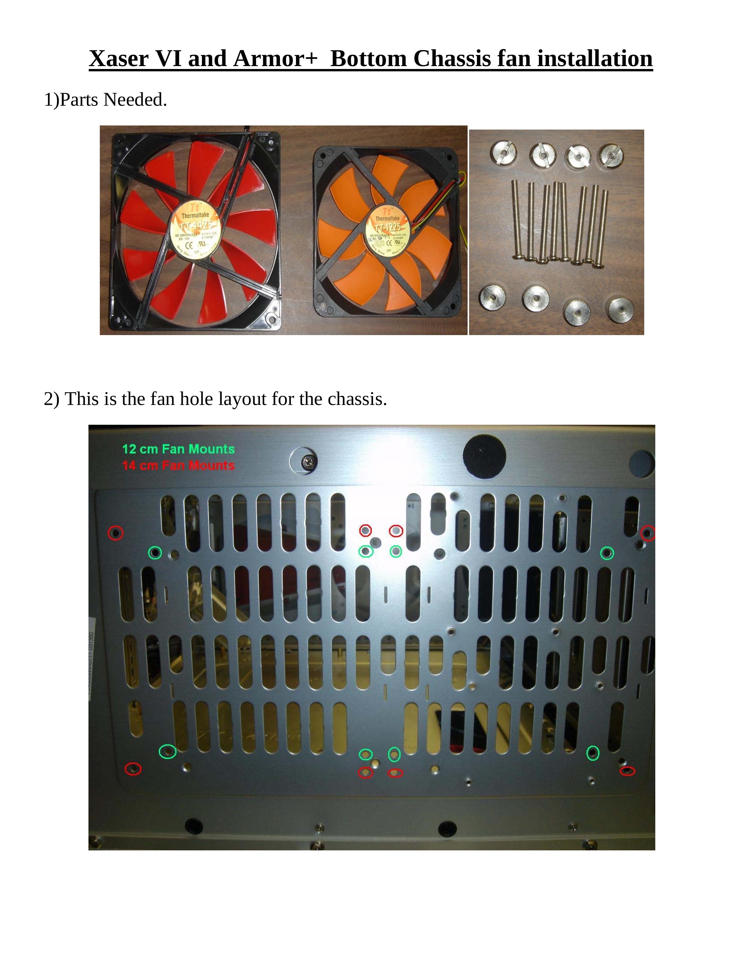 Thermaltake Xaser VI Ventilation Hood User Manual