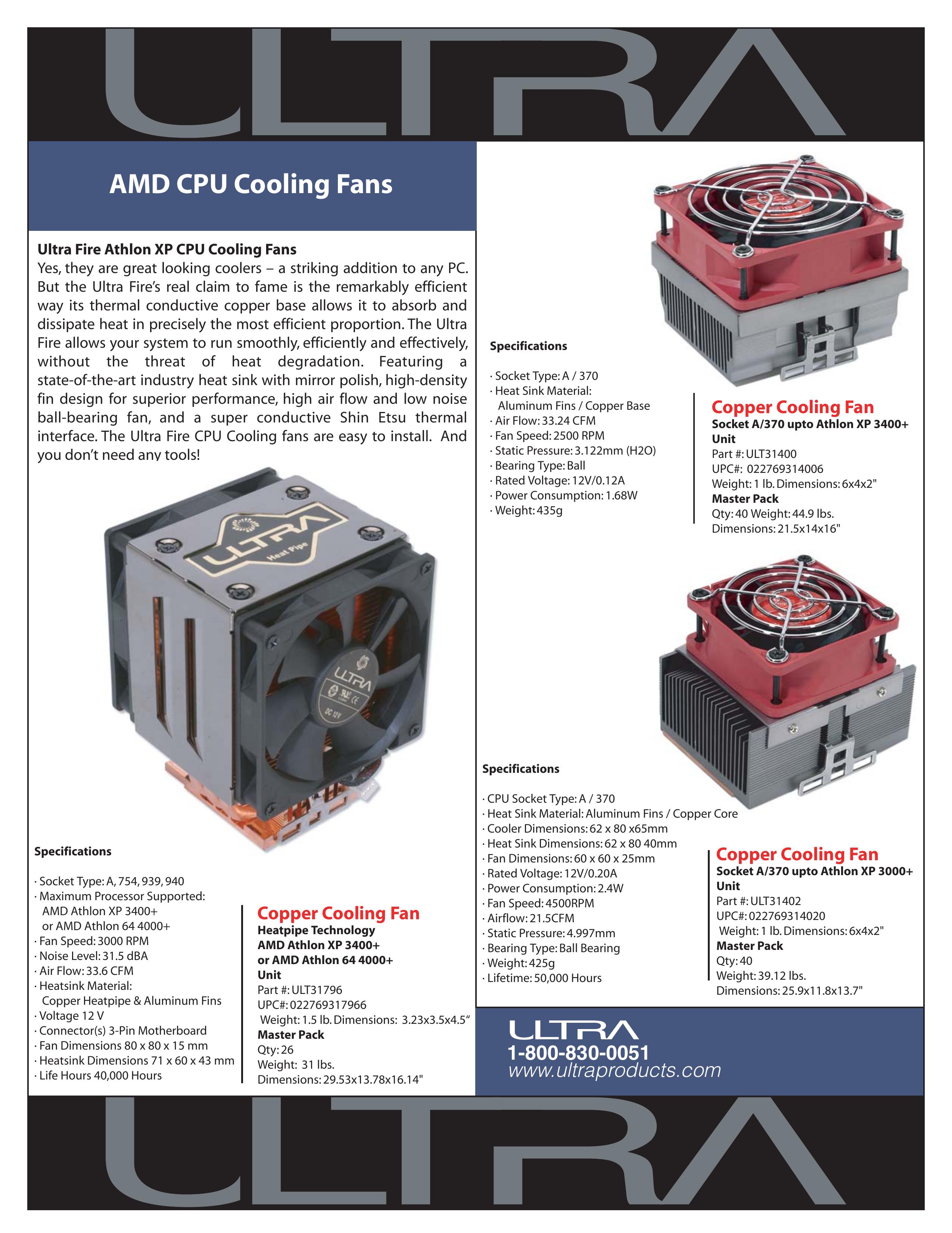 Ultra Products AMD Ventilation Hood User Manual