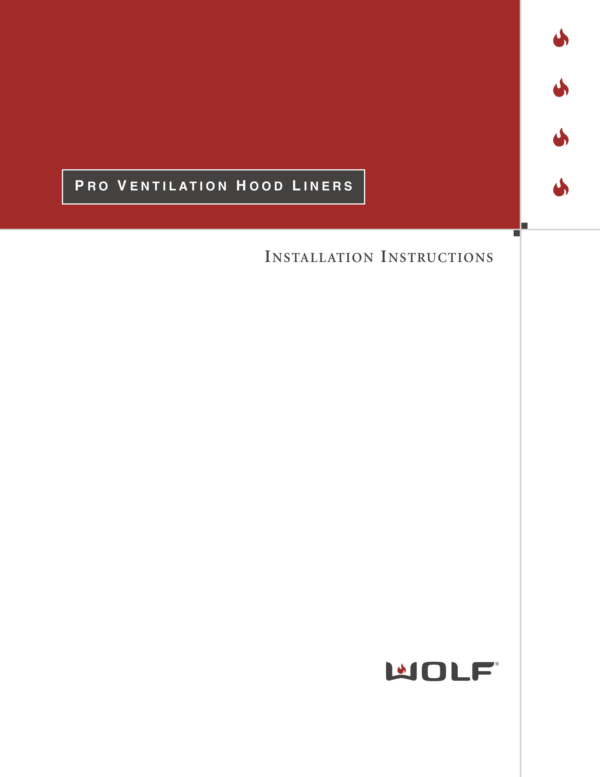 Wolf Appliance Company L522212 Ventilation Hood User Manual