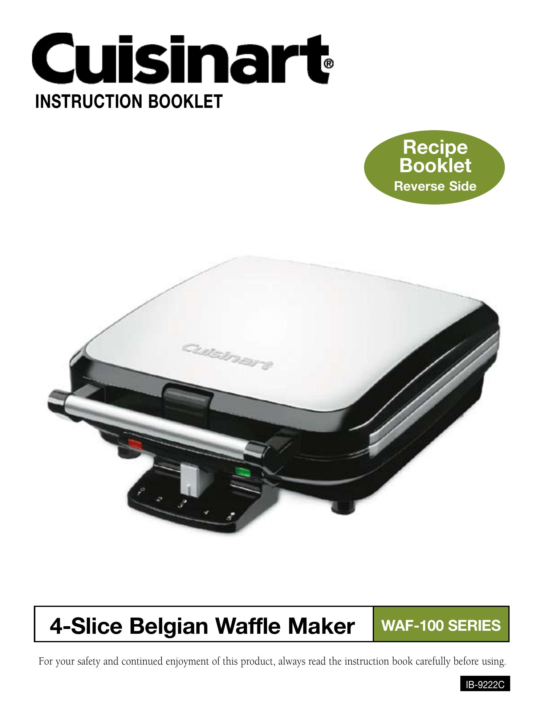 Cuisinart WAF-100 Waffle Iron User Manual