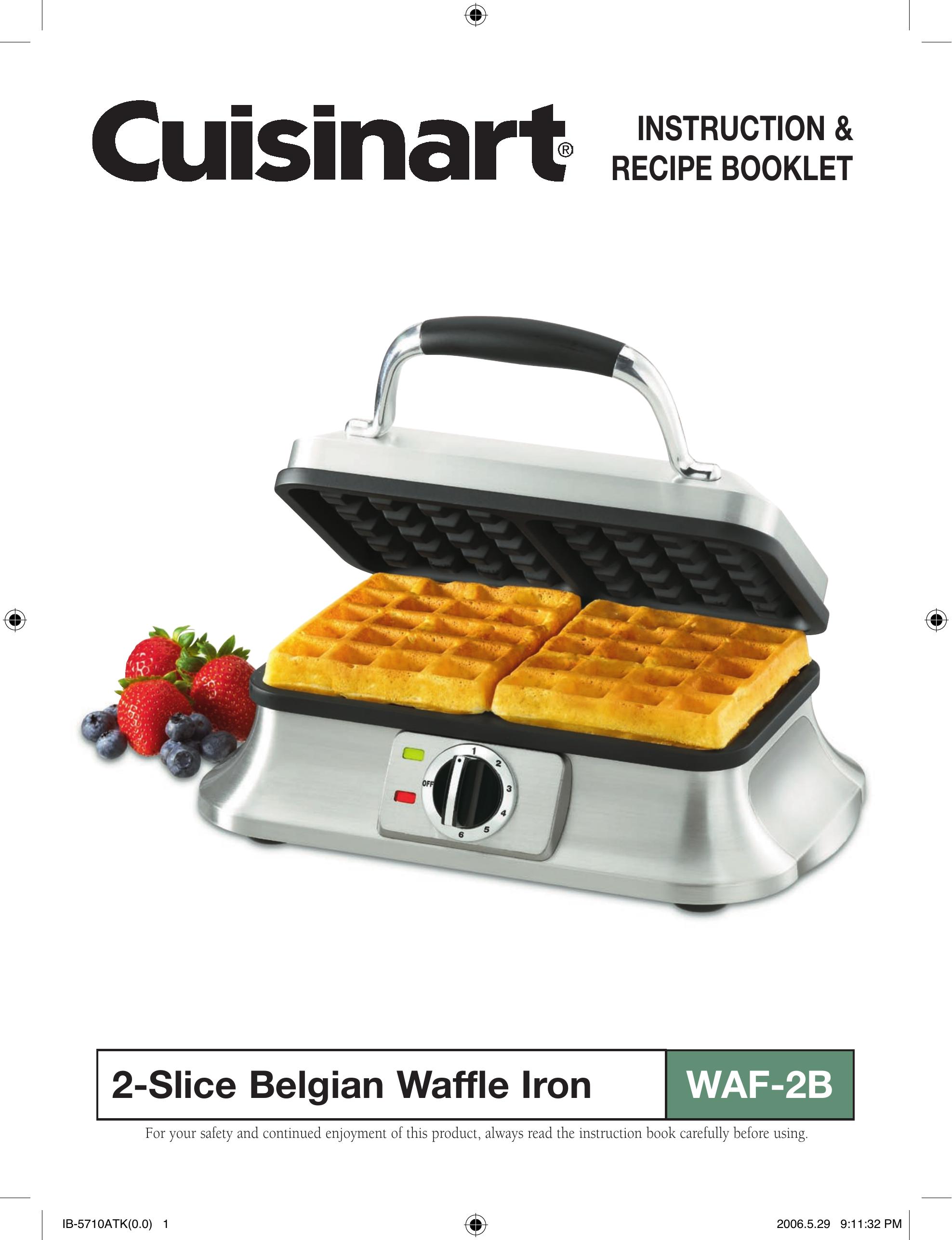 Cuisinart WAF-2B Waffle Iron User Manual